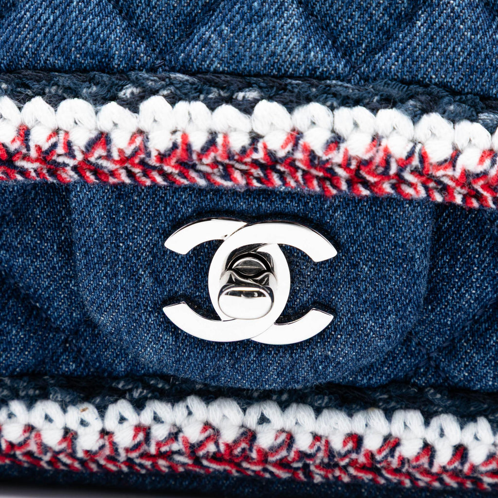 Chanel Medium Classic Denim Braided Single Flap