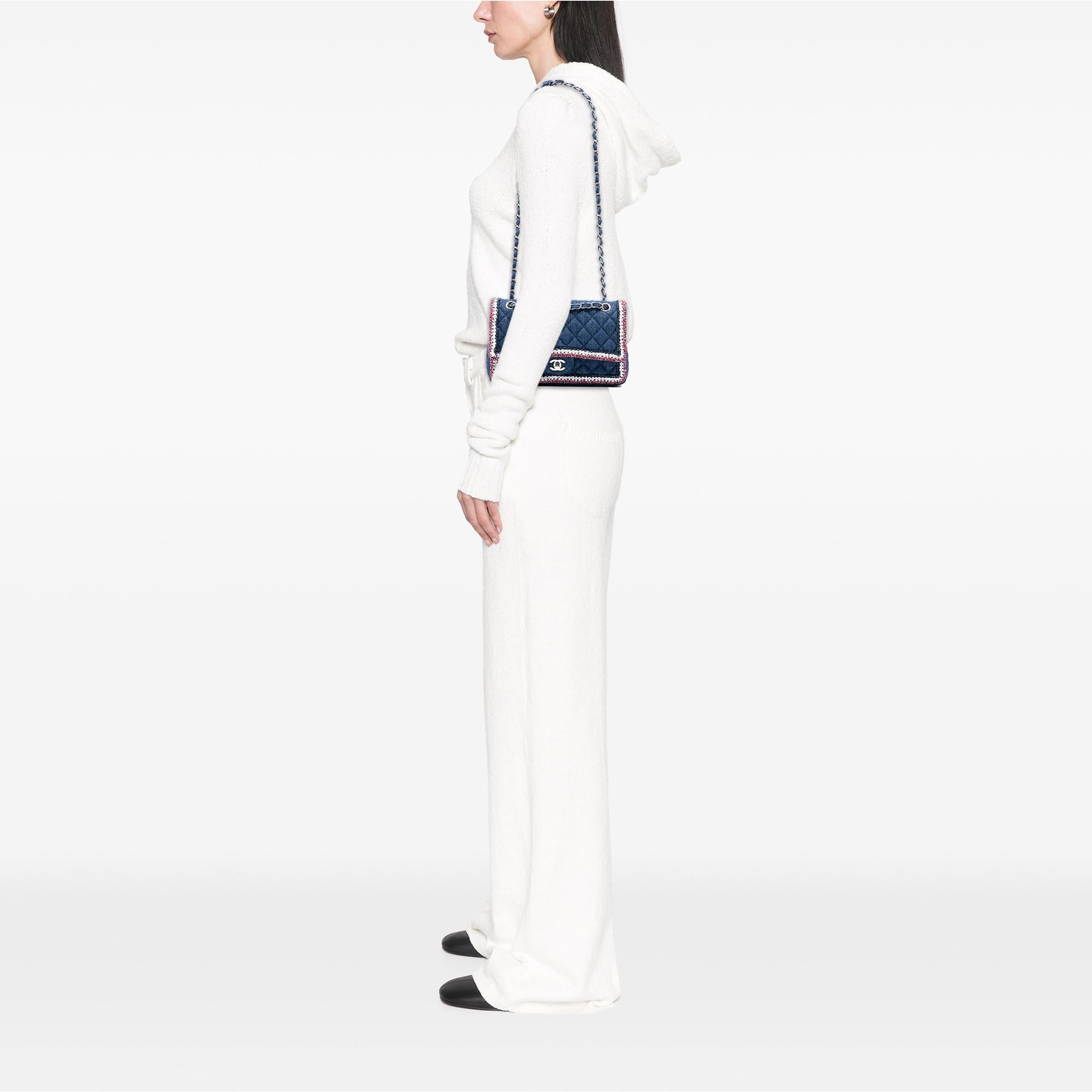 Chanel Medium Classic Denim Braided Single Flap