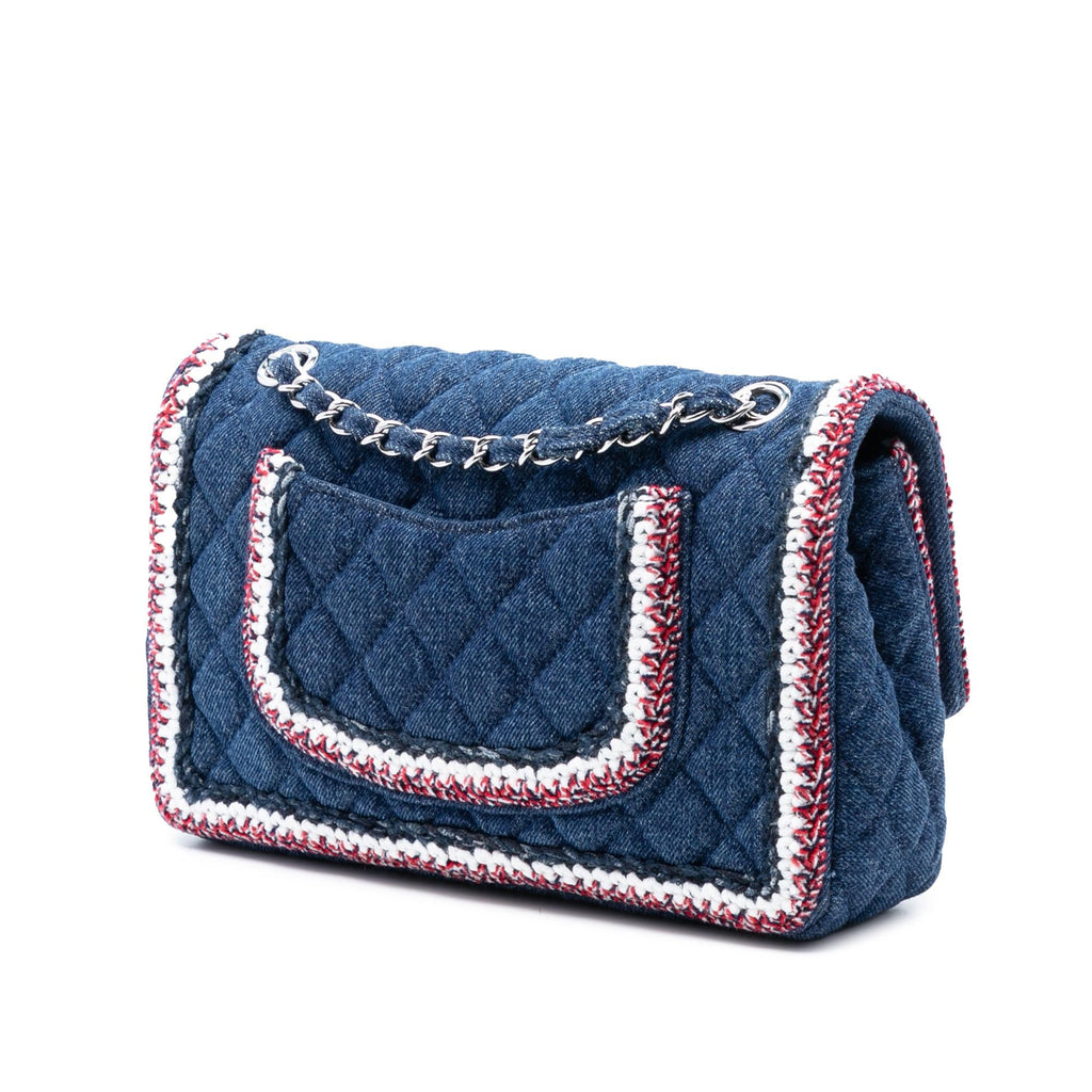 Chanel Medium Classic Denim Braided Single Flap