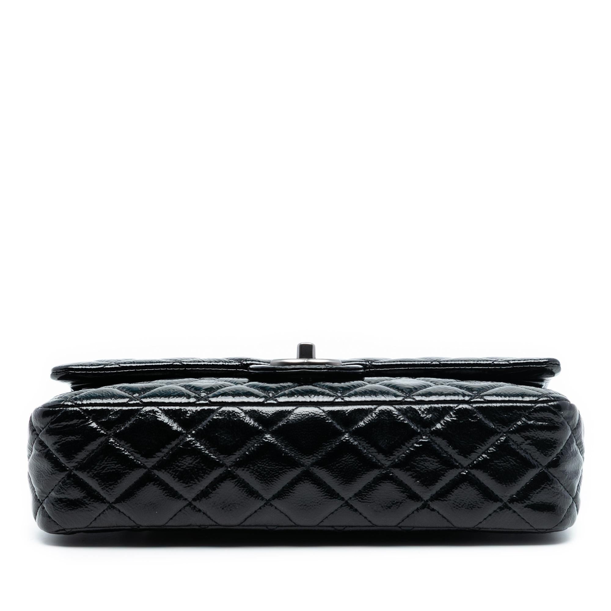 Chanel Medium Classic Distressed Patent Double Flap