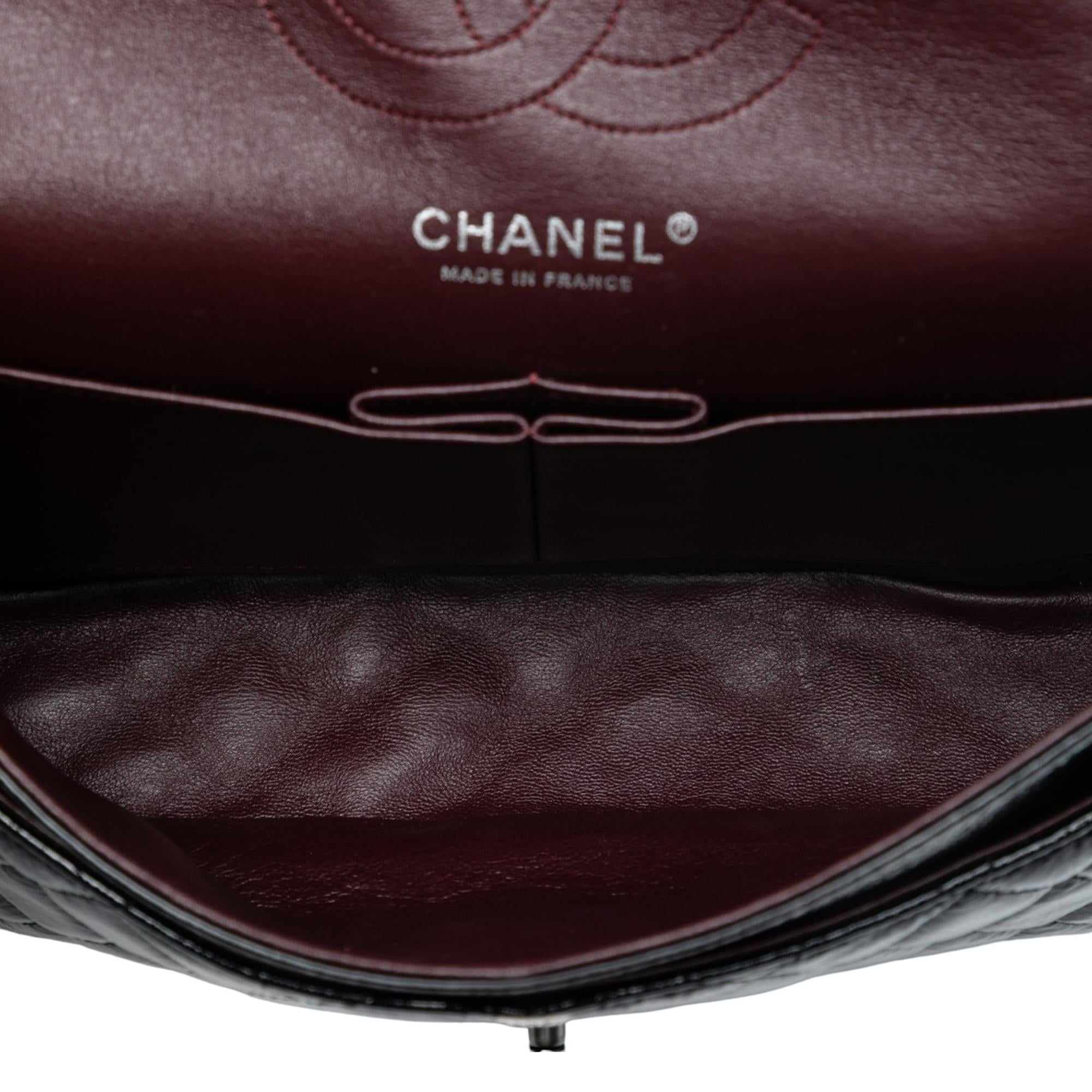 Chanel Medium Classic Distressed Patent Double Flap