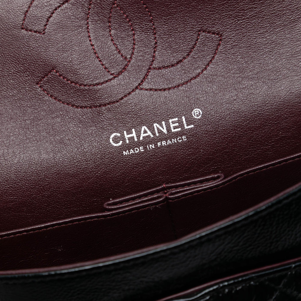 Chanel Medium Classic Distressed Patent Double Flap