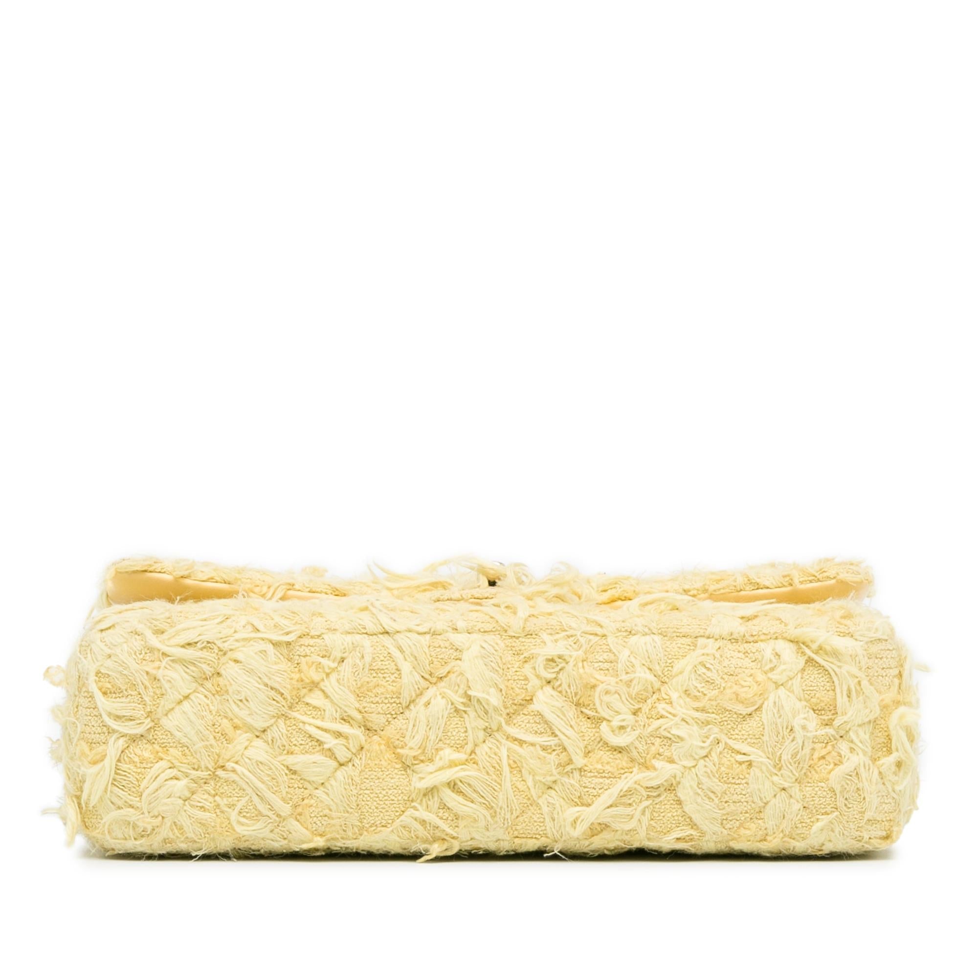 Chanel Medium Classic Fringed Tweed Double Flap (SHG-pwJcE6)
