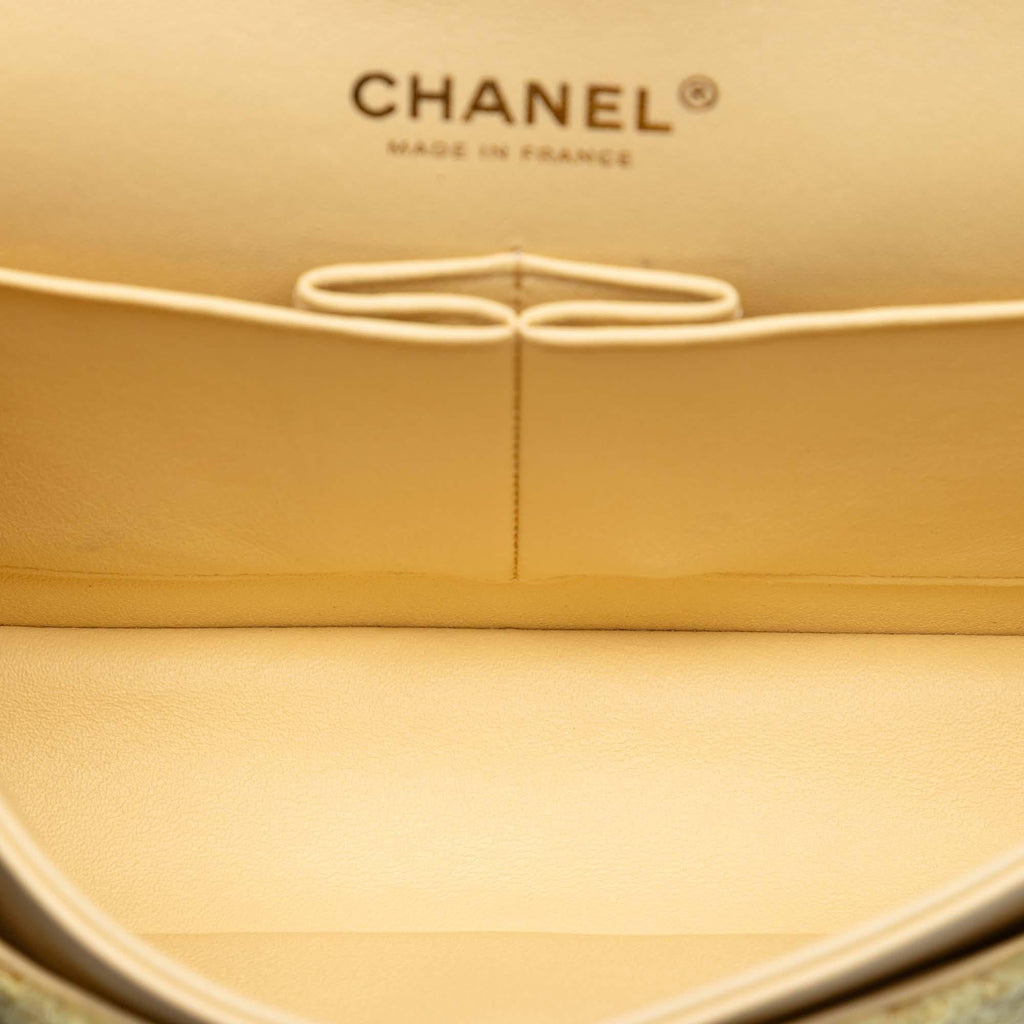 Chanel Medium Classic Fringed Tweed Double Flap