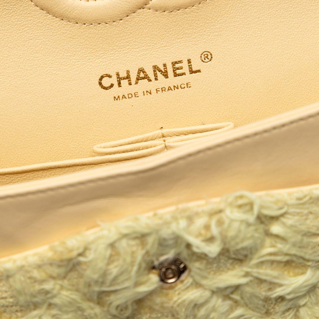 Chanel Medium Classic Fringed Tweed Double Flap