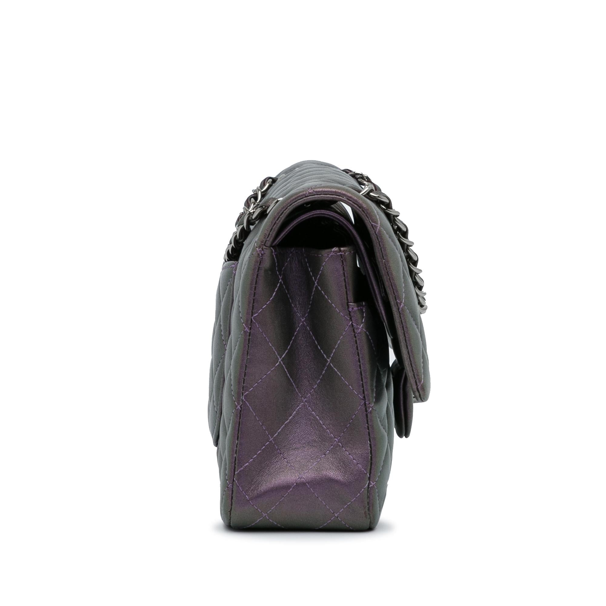 Chanel Medium Classic Iridescent Lambskin Double Flap (SHG-66SdYg)