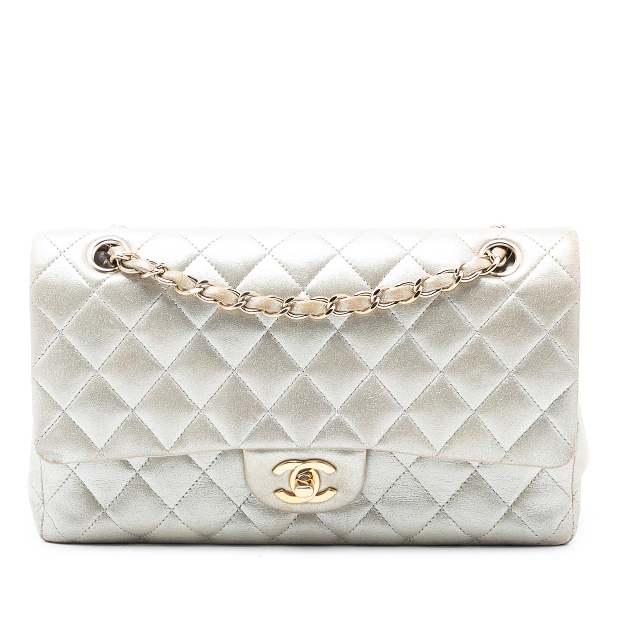 Chanel Medium Classic Iridescent Lambskin Double Flap