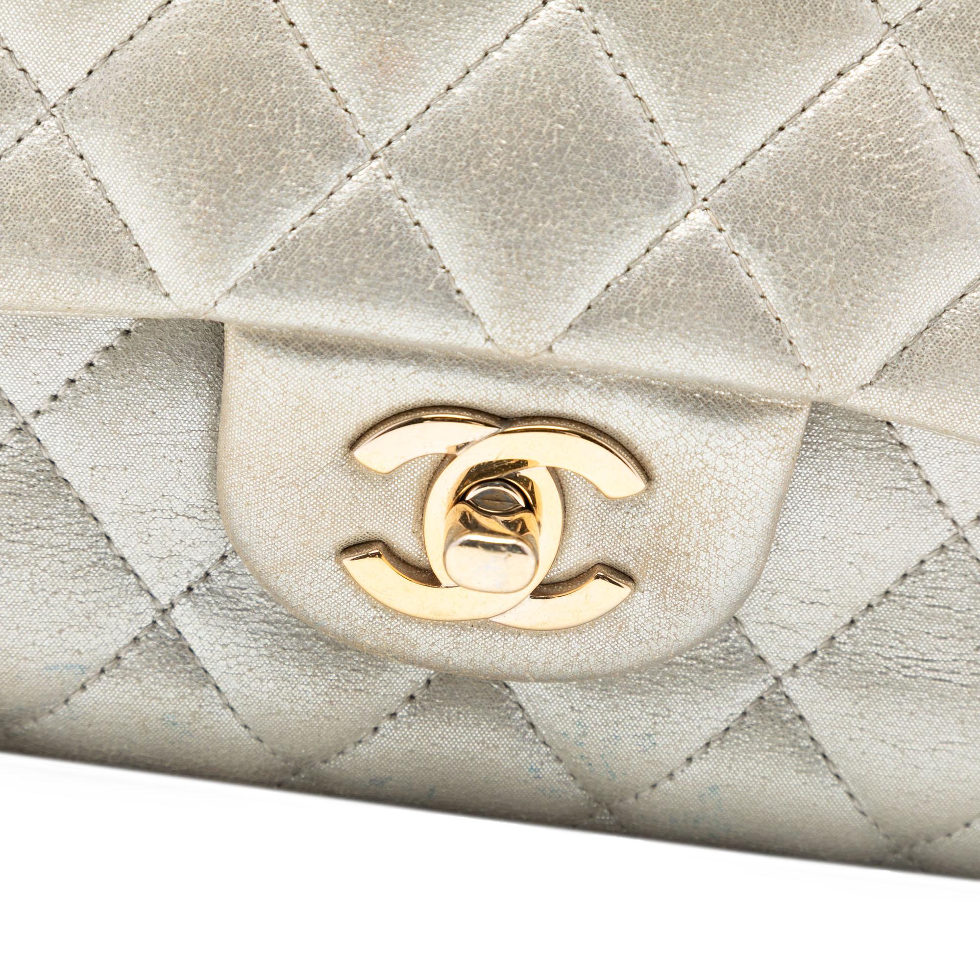 Chanel Medium Classic Iridescent Lambskin Double Flap