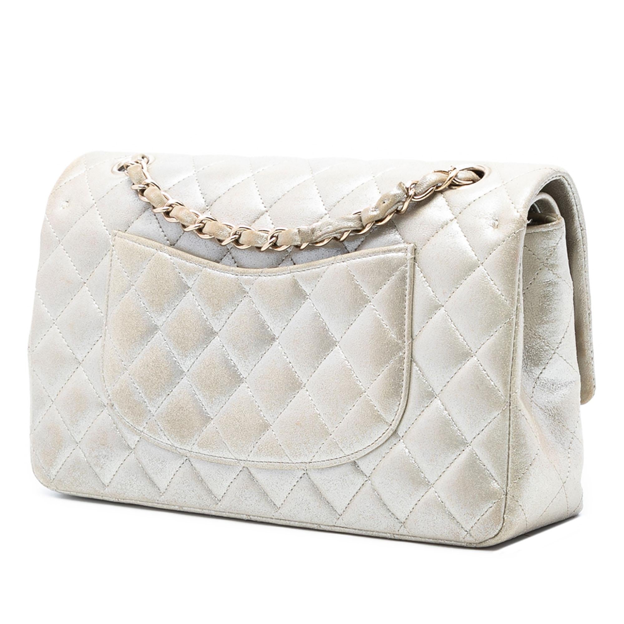 Chanel Medium Classic Iridescent Lambskin Double Flap