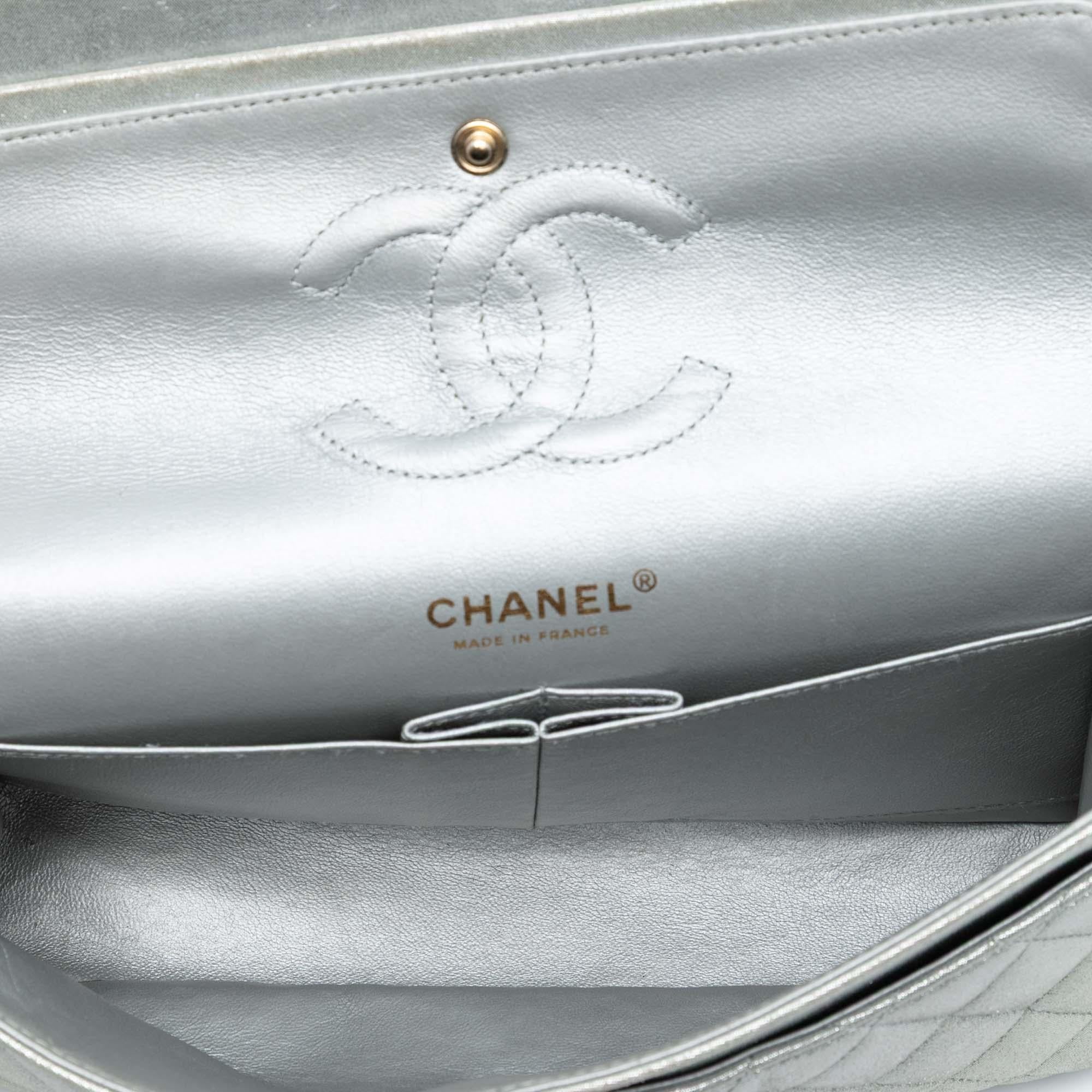 Chanel Medium Classic Iridescent Lambskin Double Flap