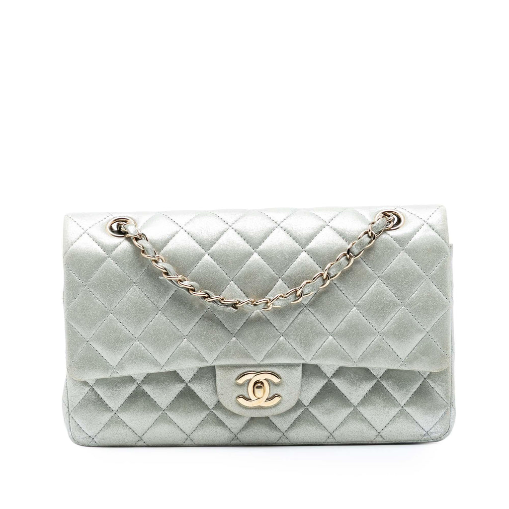 Chanel Medium Classic Iridescent Lambskin Double Flap