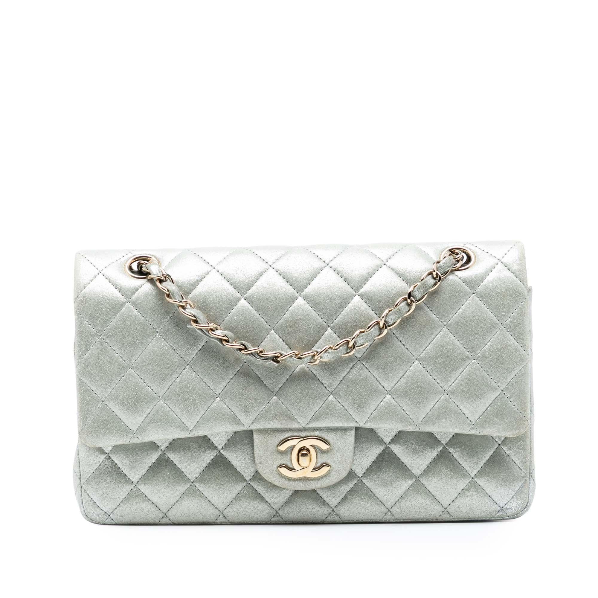 Chanel Medium Classic Iridescent Lambskin Double Flap