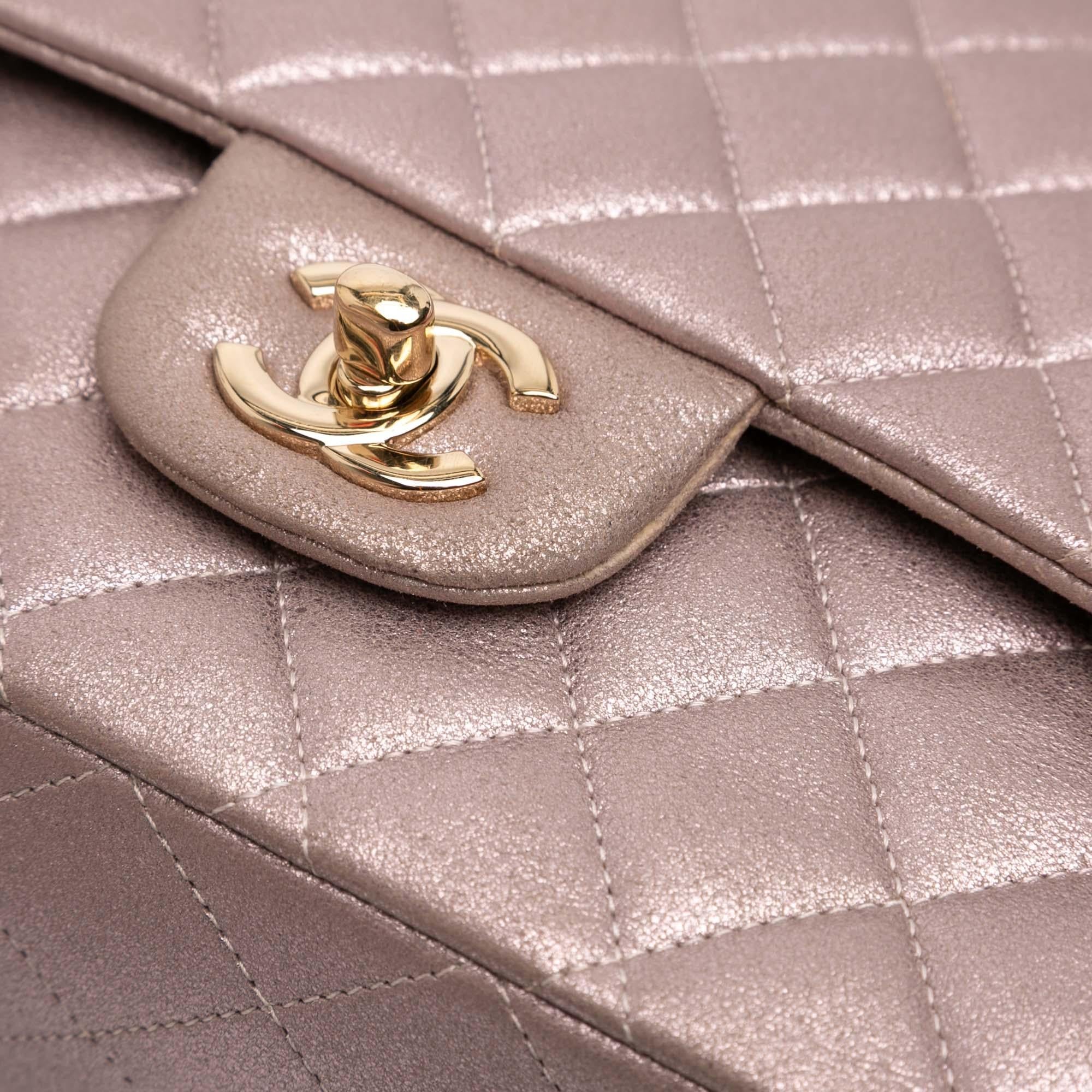 Chanel Medium Classic Iridescent Lambskin Double Flap
