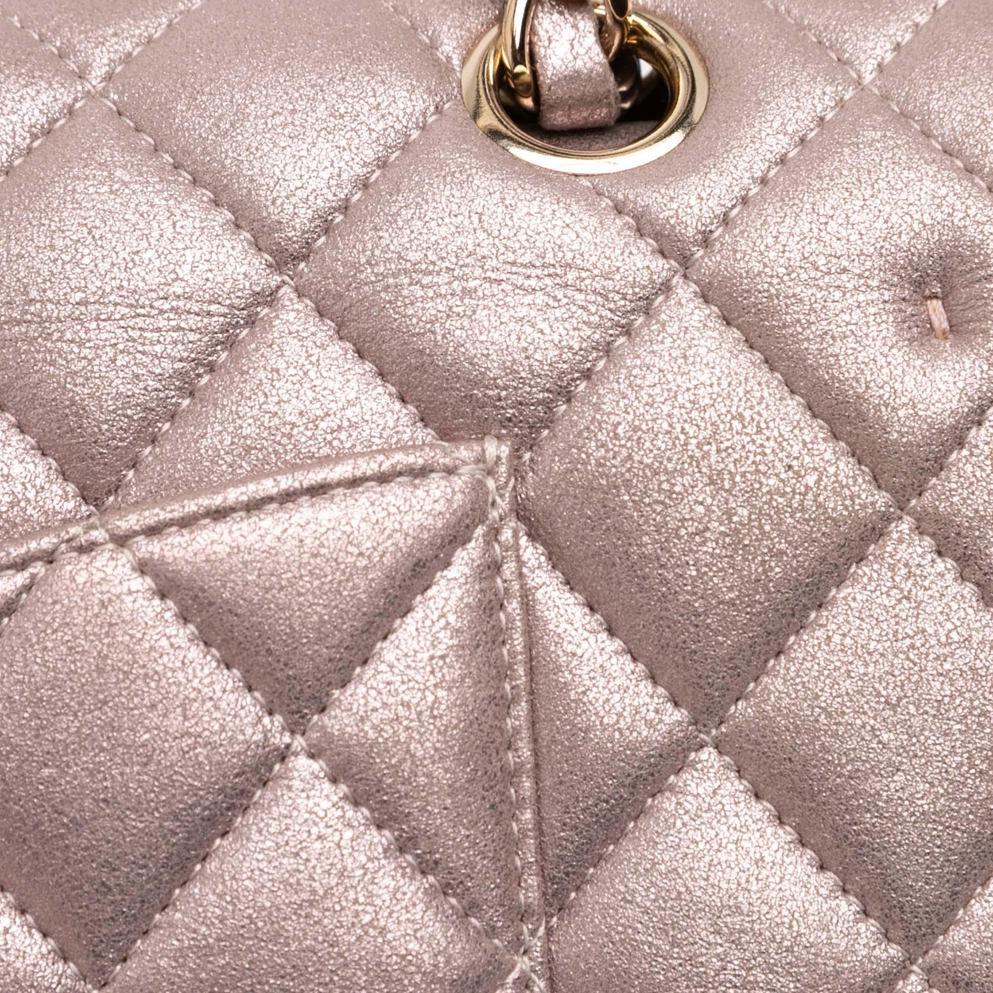 Chanel Medium Classic Iridescent Lambskin Double Flap