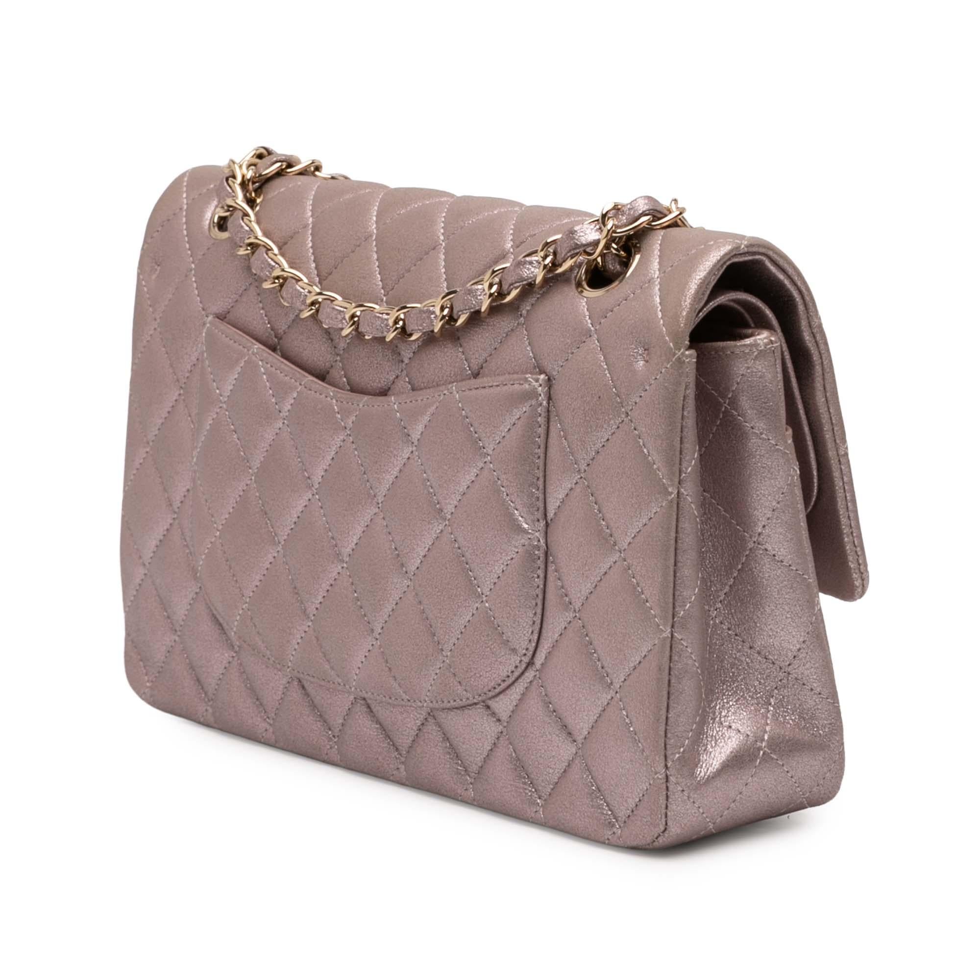 Chanel Medium Classic Iridescent Lambskin Double Flap