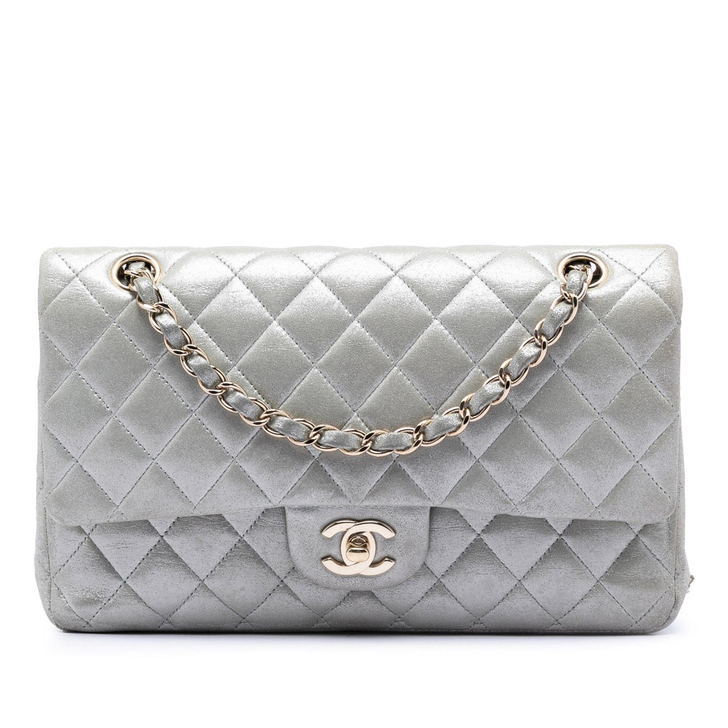 Chanel Medium Classic Iridescent Lambskin Double Flap