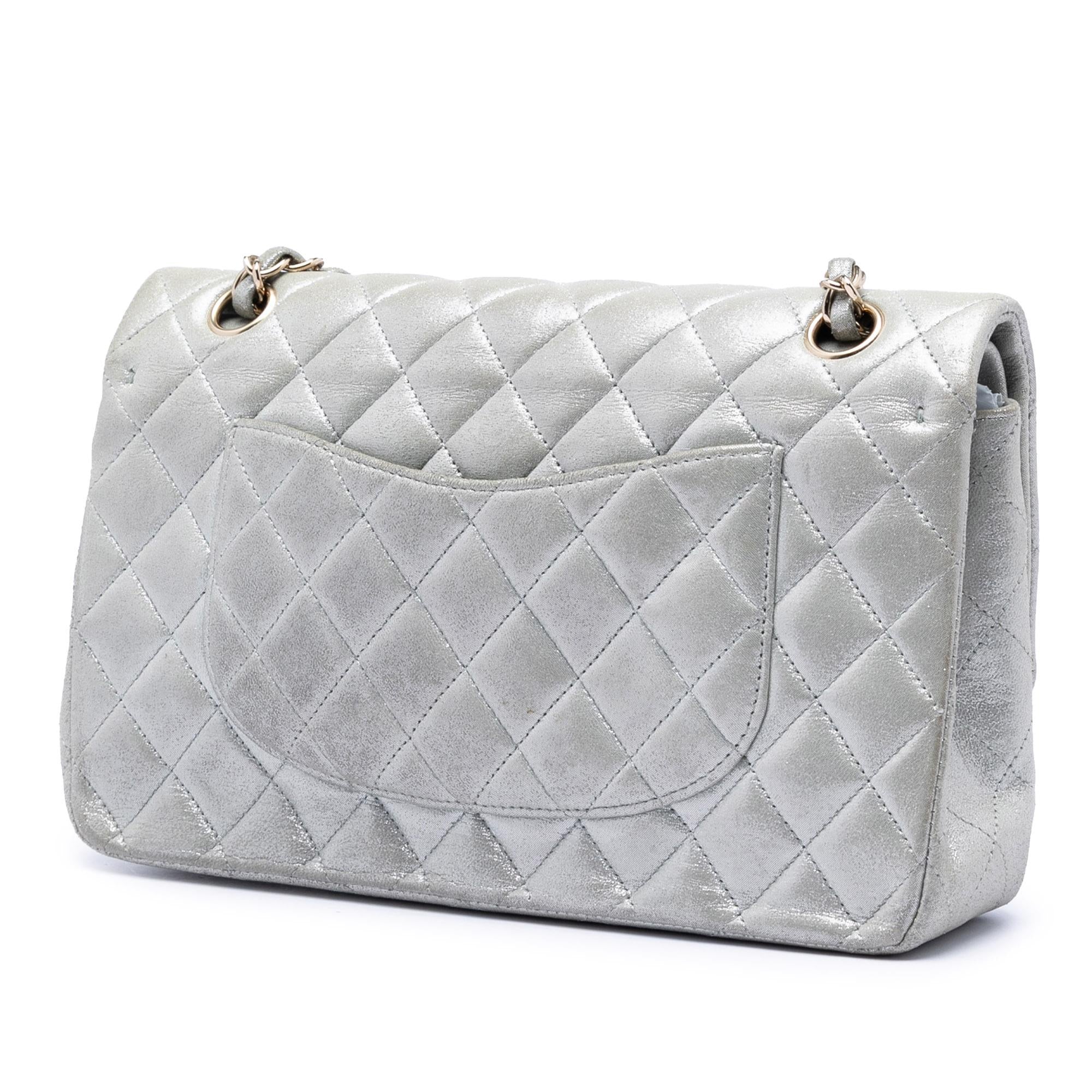 Chanel Medium Classic Iridescent Lambskin Double Flap