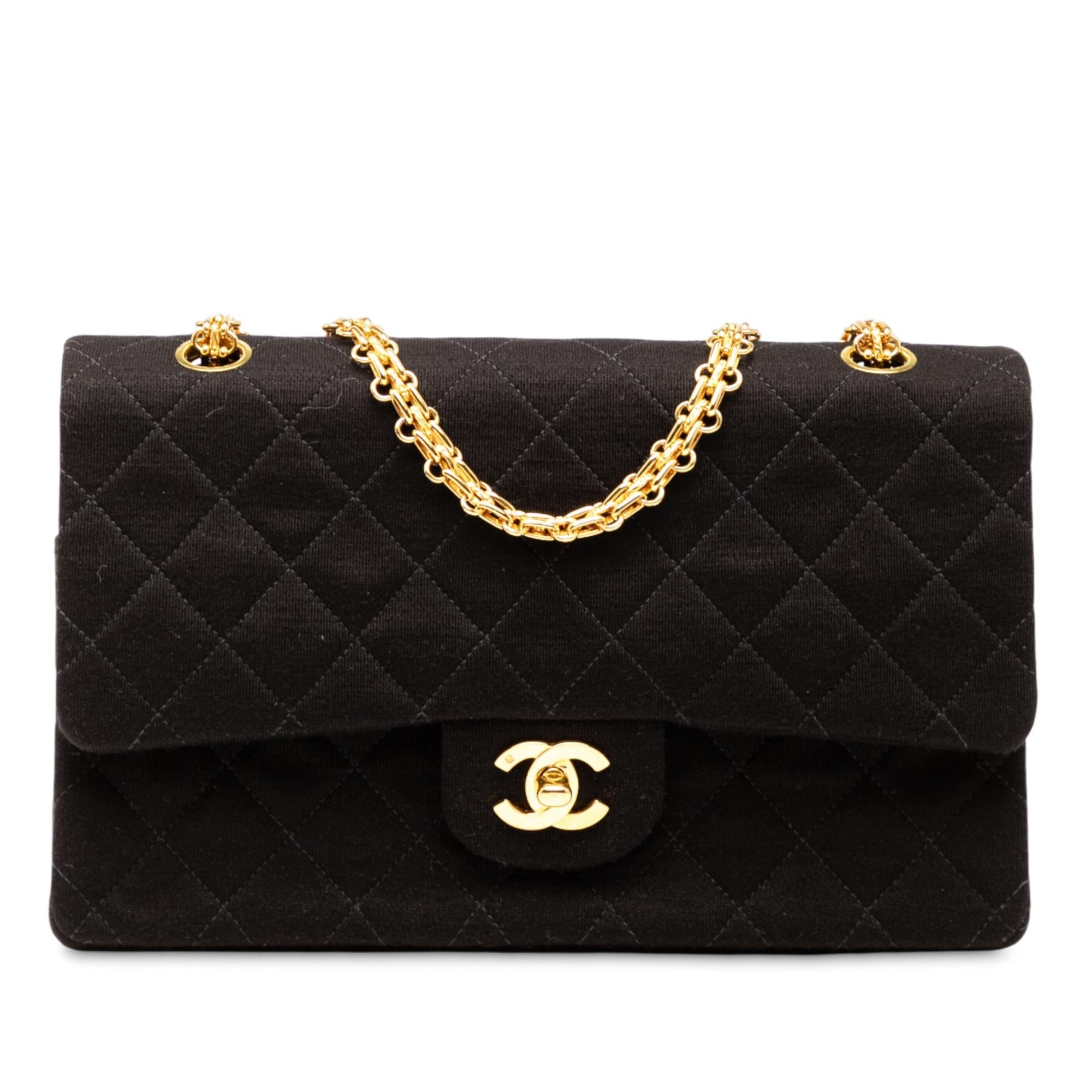 Chanel Medium Classic Jersey Bijoux Chain Double Flap