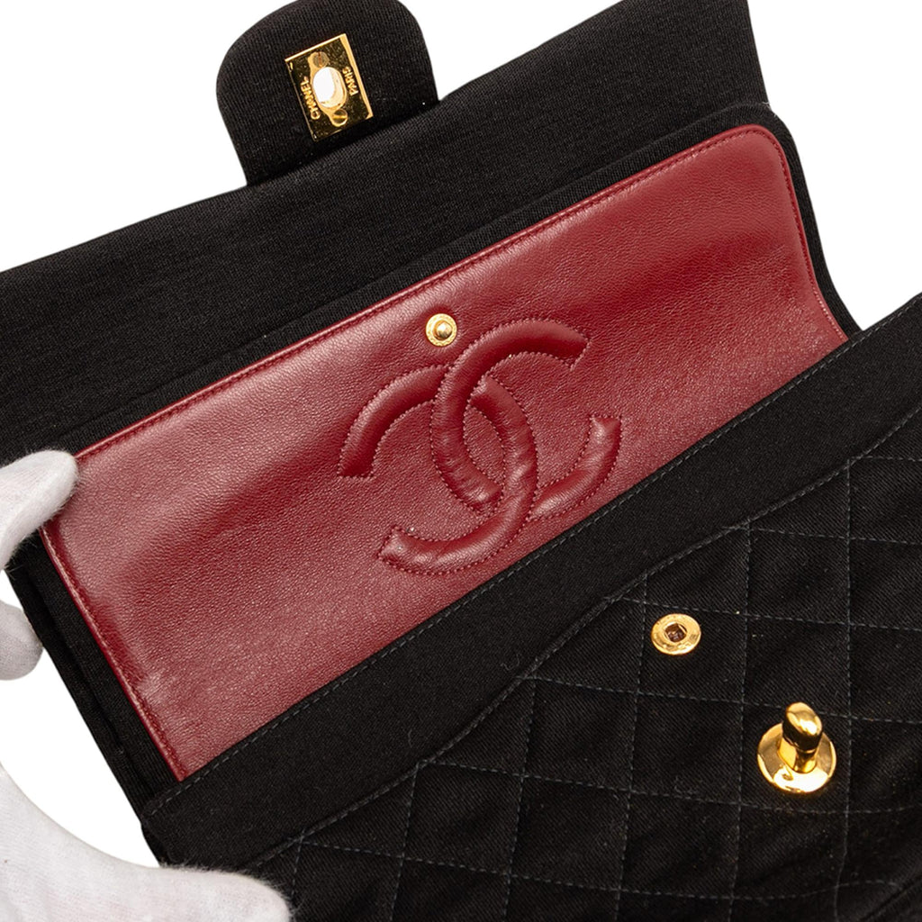 Chanel Medium Classic Jersey Bijoux Chain Double Flap
