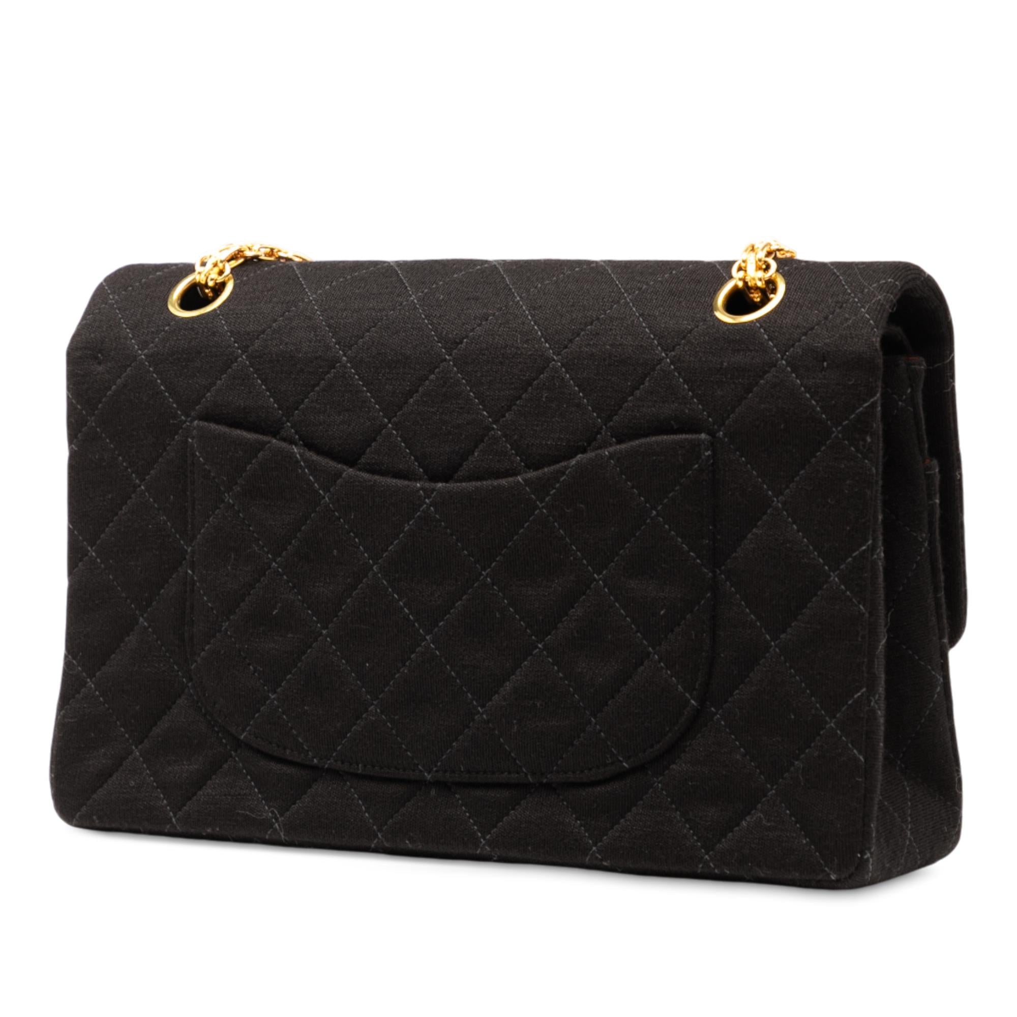 Chanel Medium Classic Jersey Bijoux Chain Double Flap