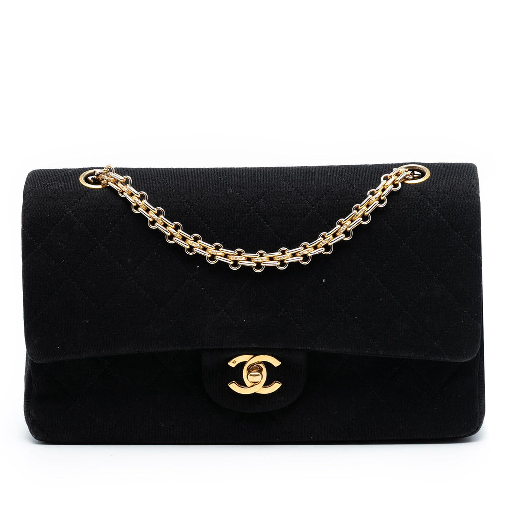Chanel Medium Classic Jersey Bijoux Chain Double Flap