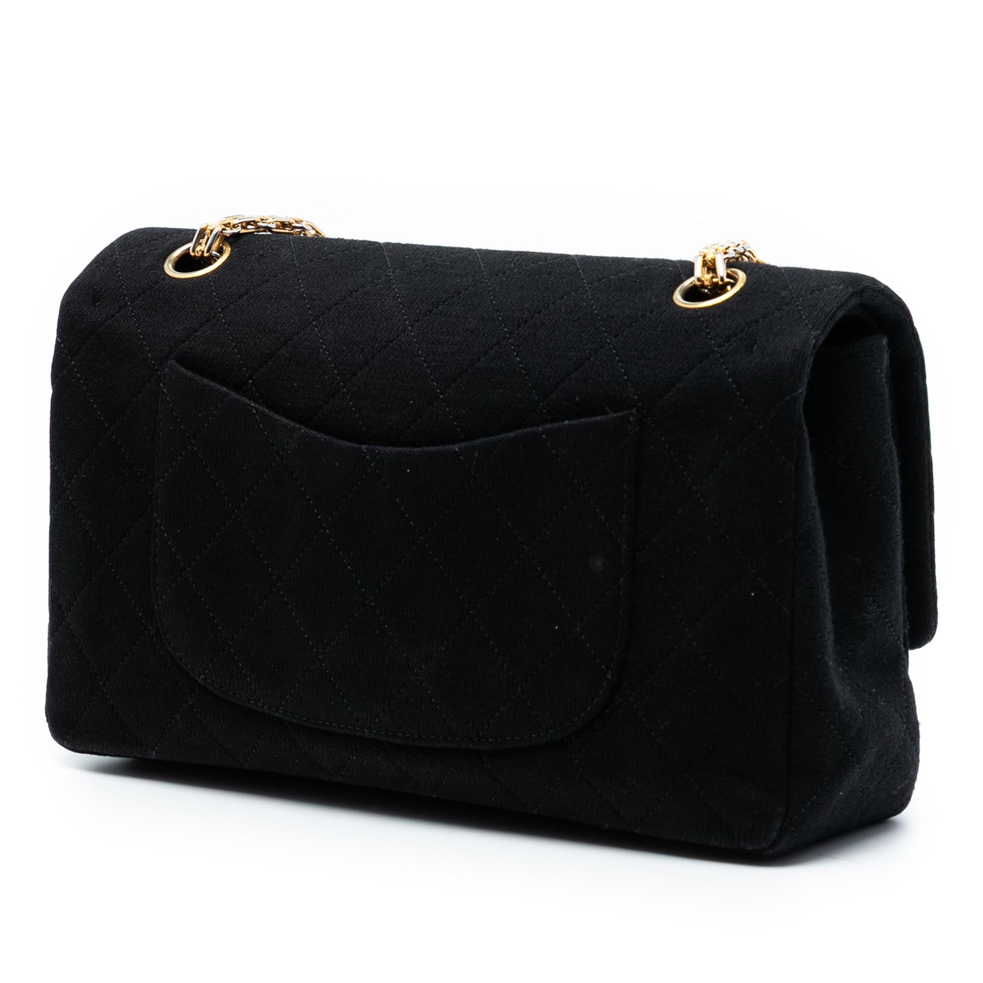 Chanel Medium Classic Jersey Bijoux Chain Double Flap