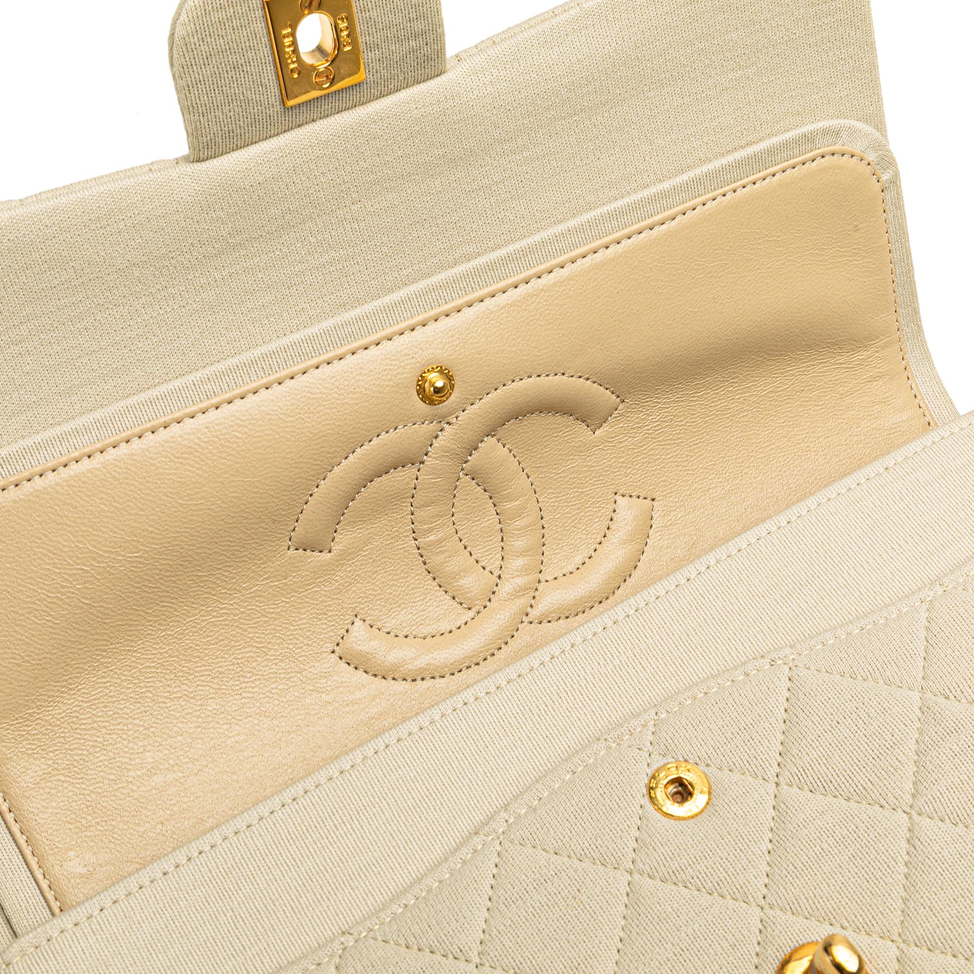 Chanel Medium Classic Jersey Double Flap