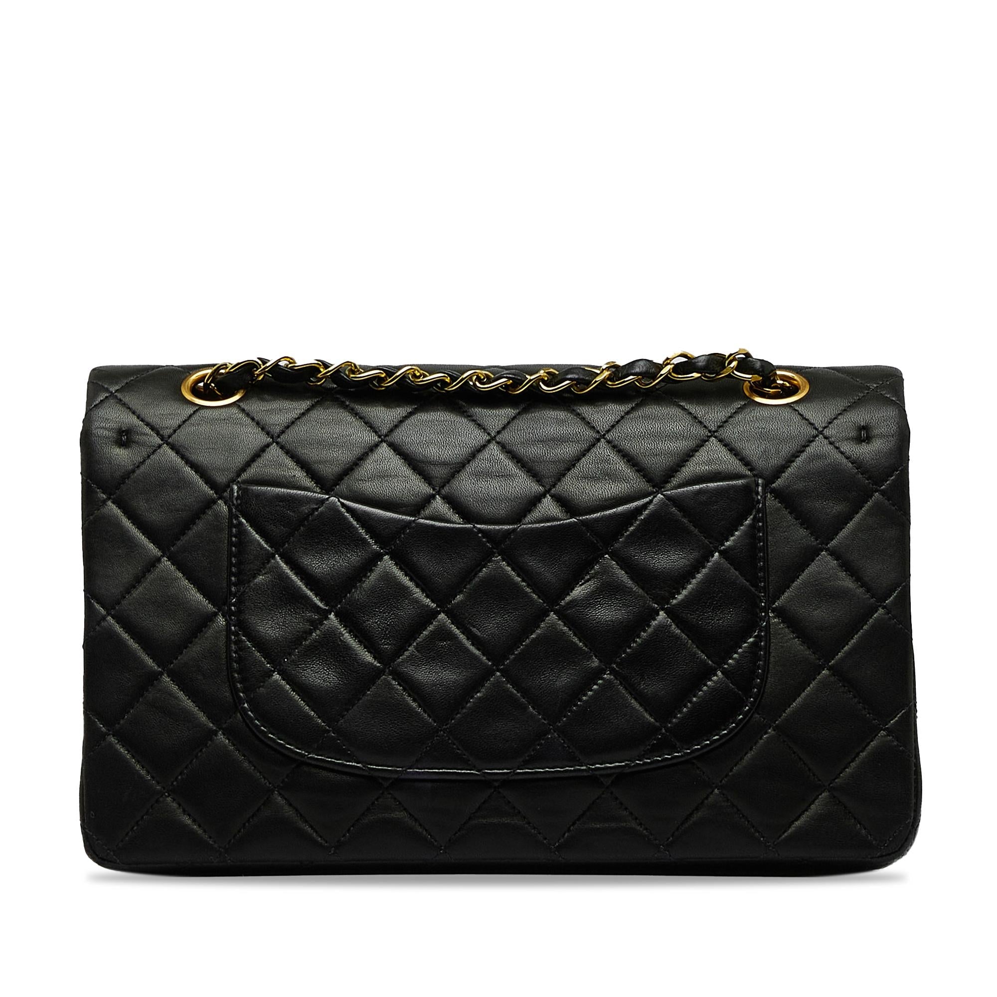 Chanel Medium Classic Lambskin Double Flap (SHG-veZ7dq)