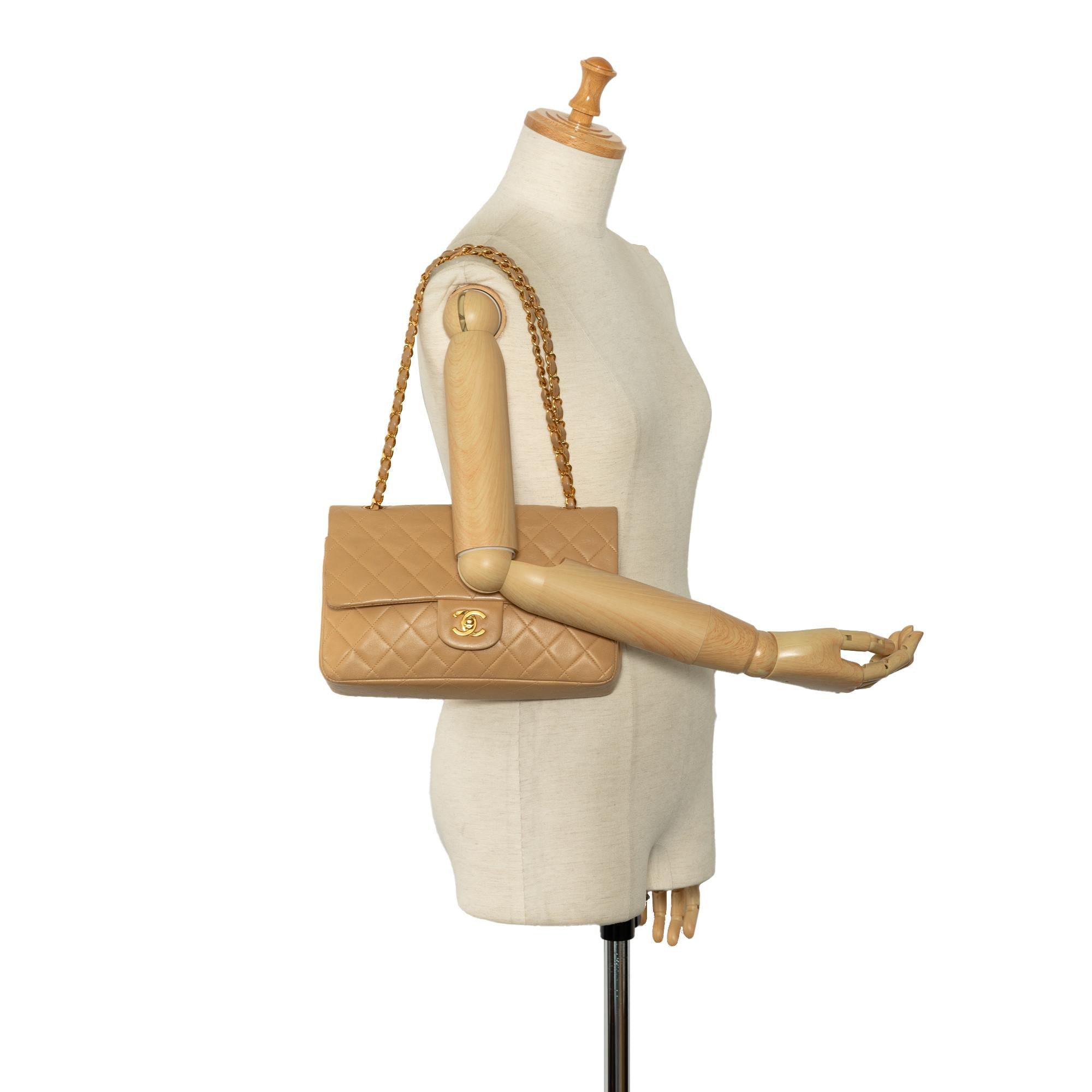 Chanel Medium Classic Lambskin Double Flap (SHG-FTtjY2)