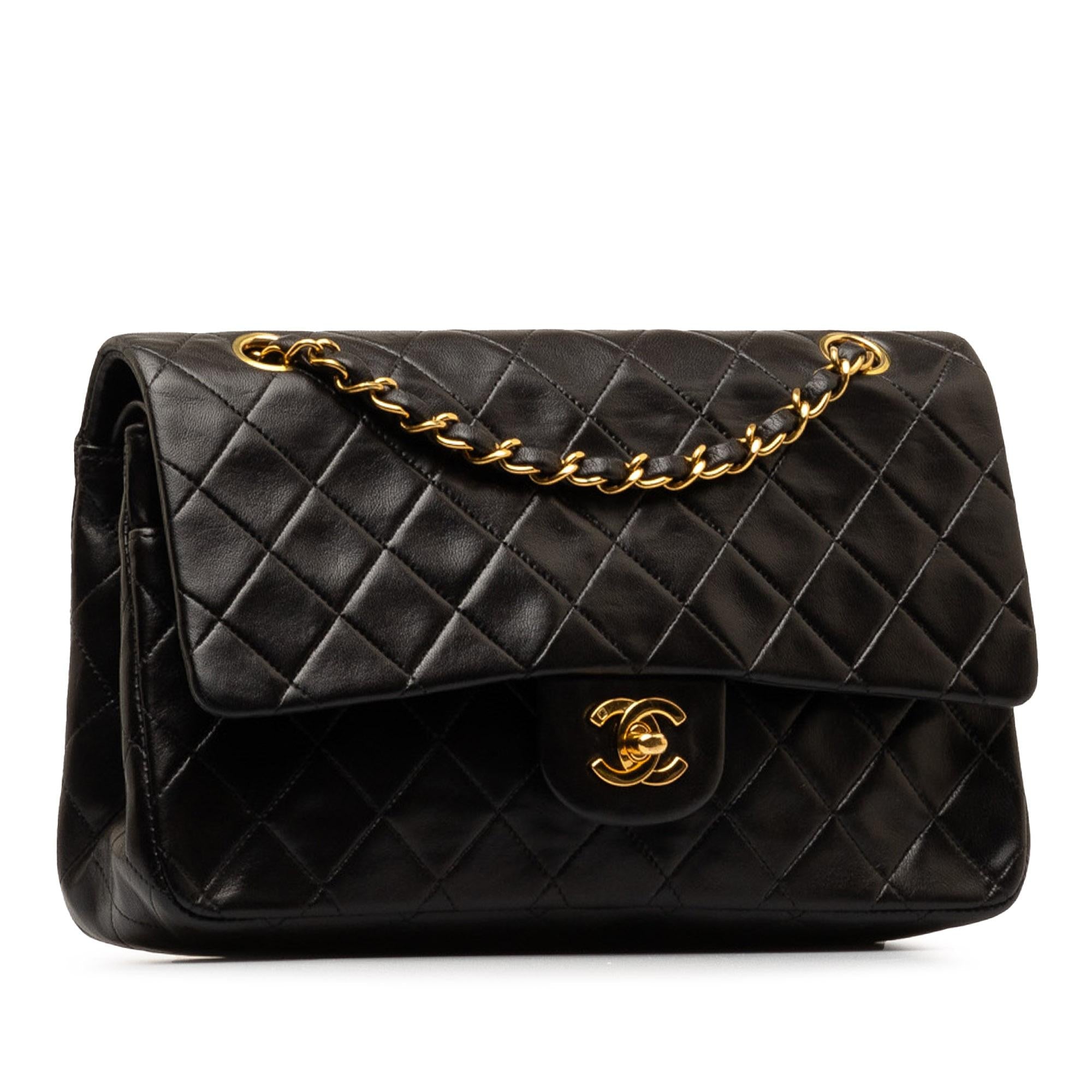Chanel Medium Classic Lambskin Double Flap (SHG-e2k5Nf)