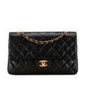 Chanel Medium Classic Lambskin Double Flap (SHG-U6XslK)