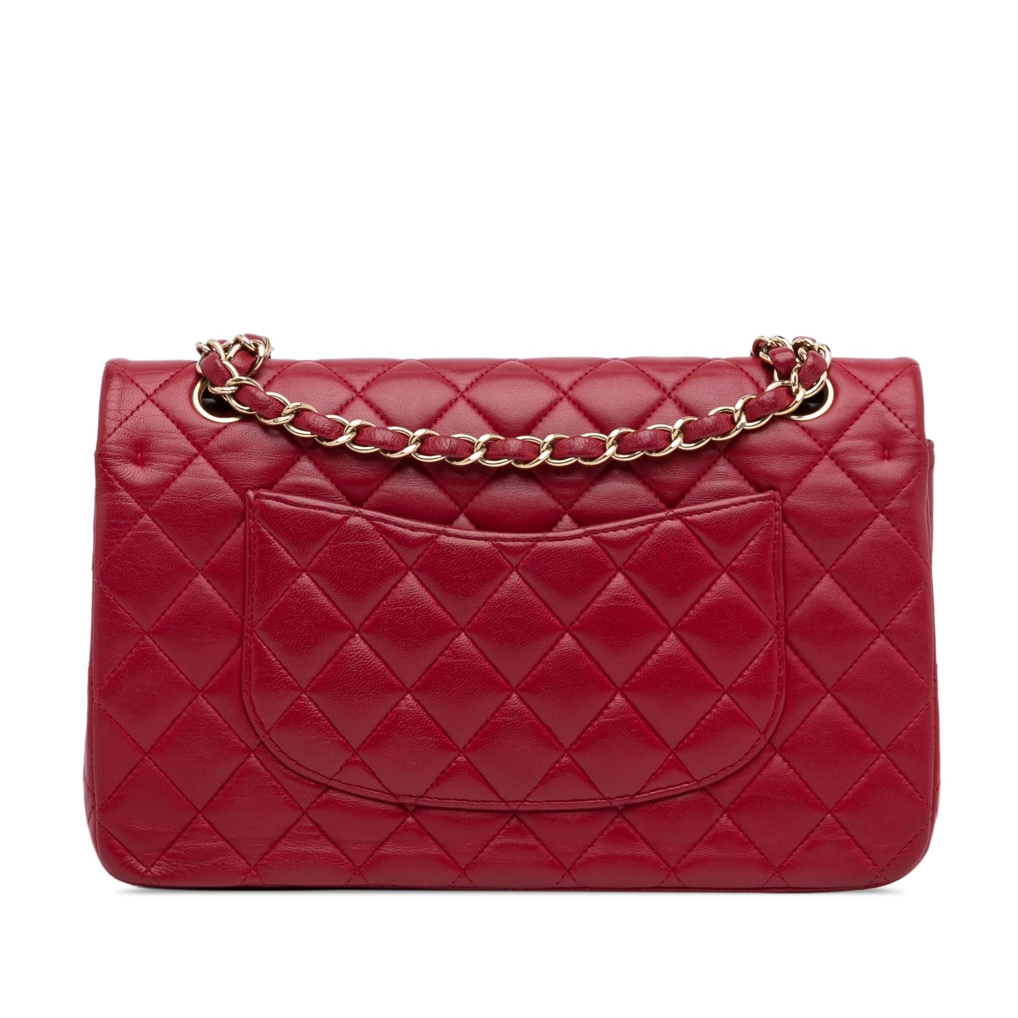 Chanel Medium Classic Lambskin Double Flap (SHG-VyY1OR)