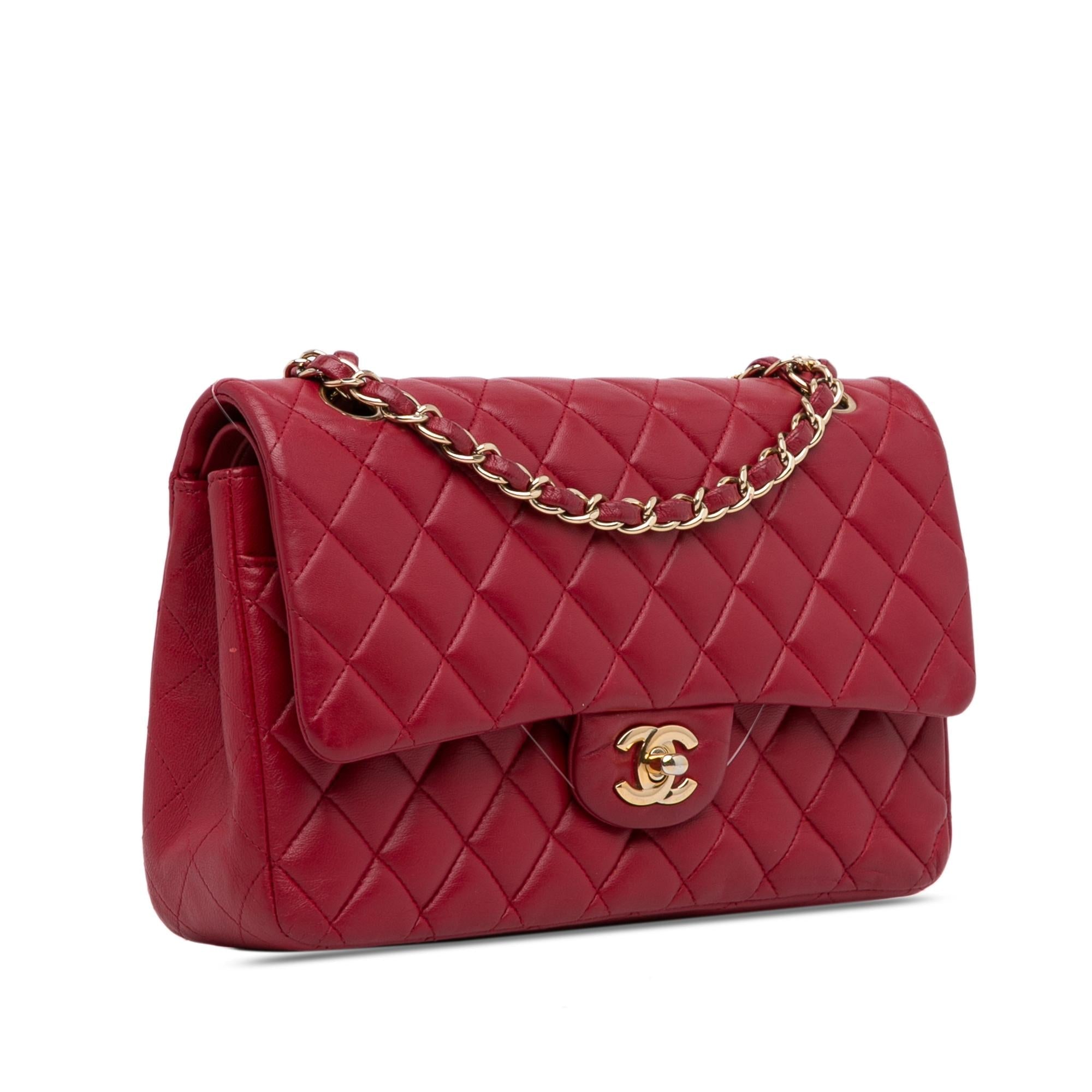 Chanel Medium Classic Lambskin Double Flap (SHG-VyY1OR)