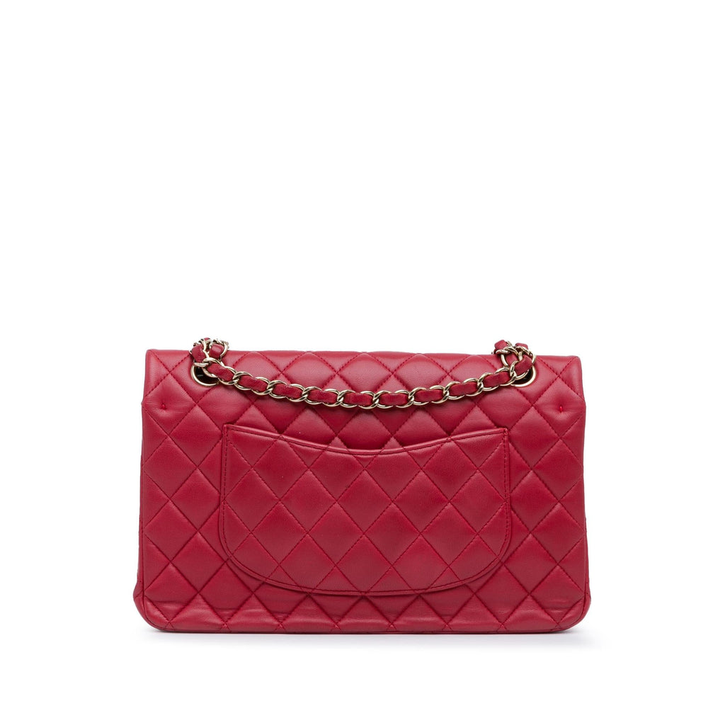 Chanel Medium Classic Lambskin Double Flap (SHG-oRuT74)
