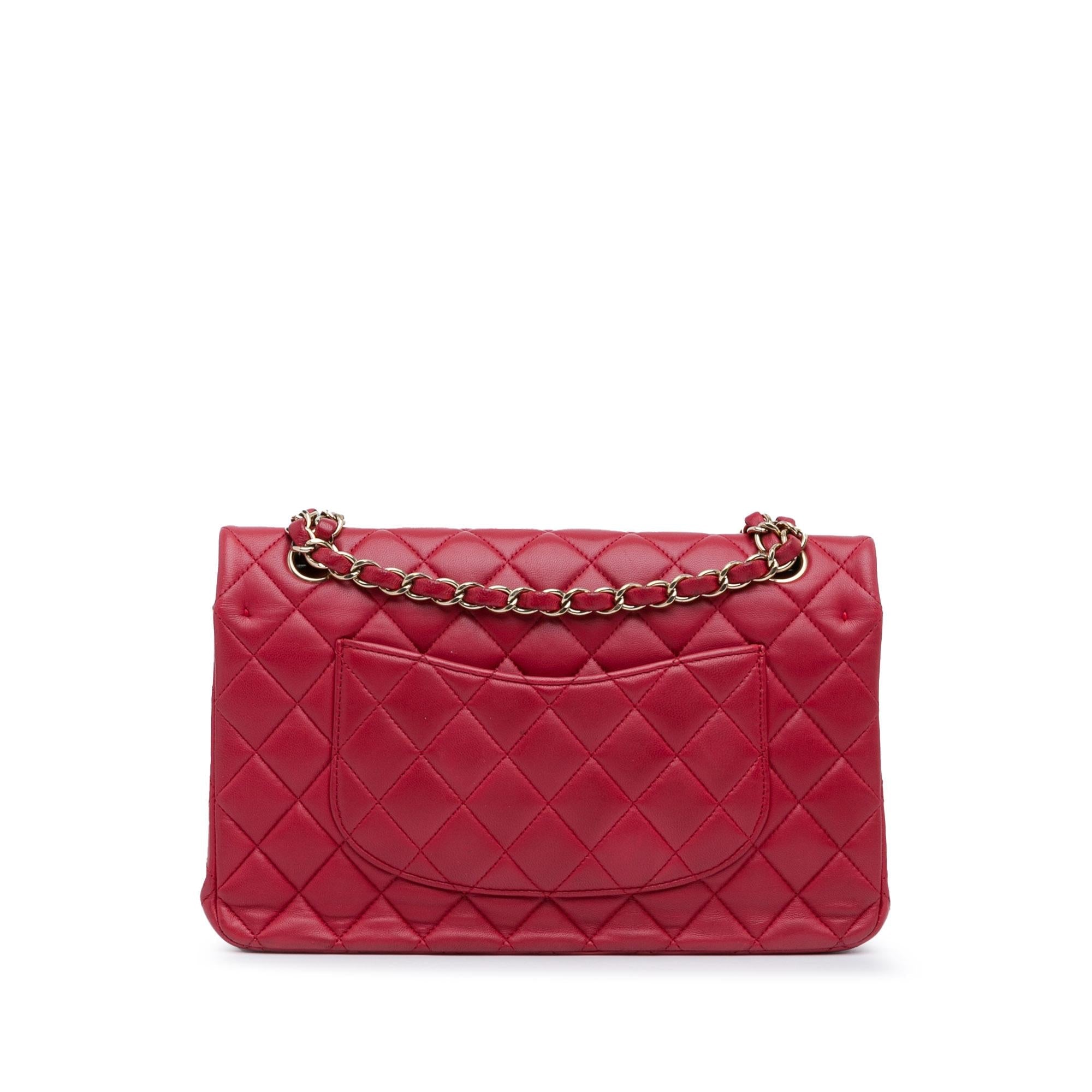 Chanel Medium Classic Lambskin Double Flap (SHG-oRuT74)