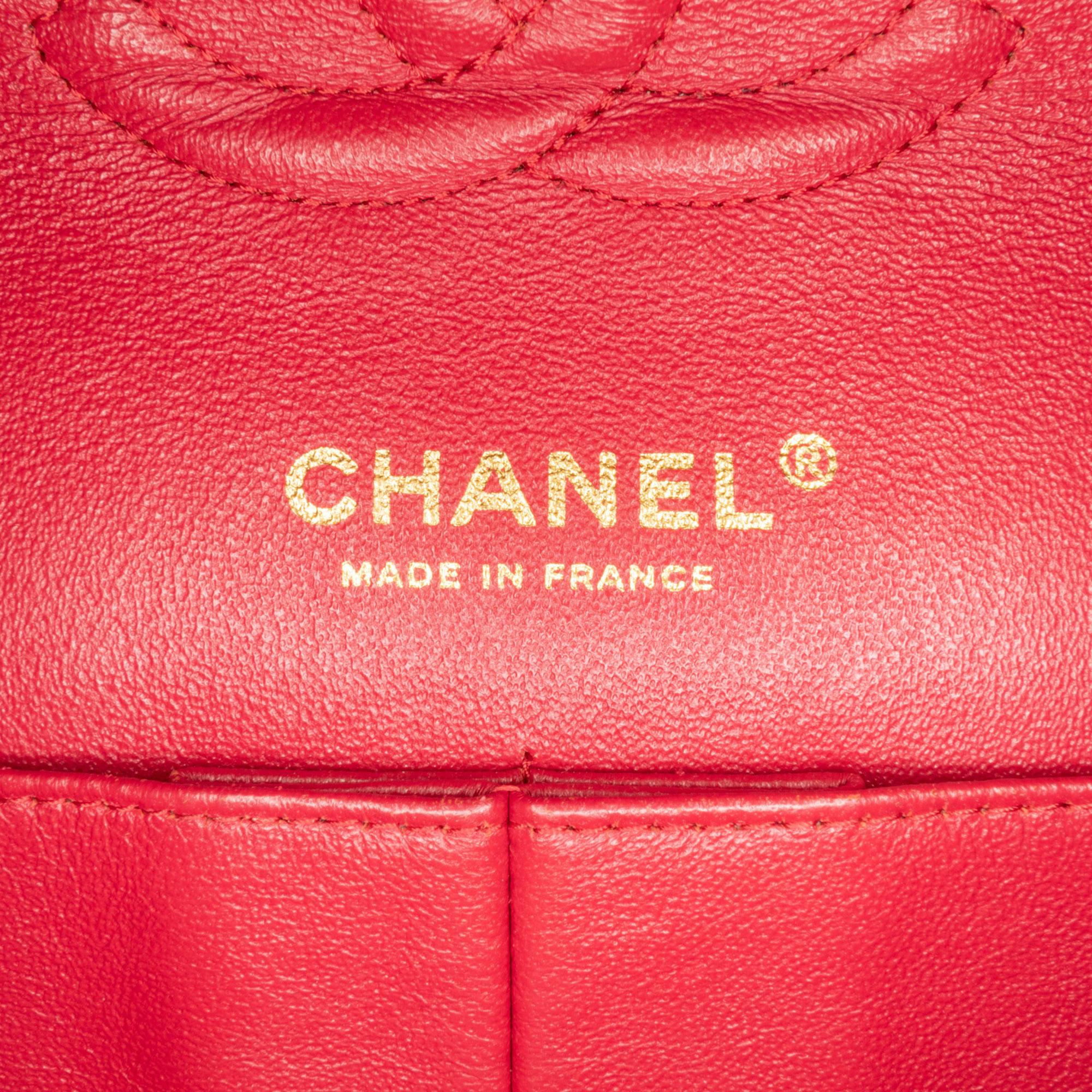 Chanel Medium Classic Lambskin Double Flap (SHG-oRuT74)