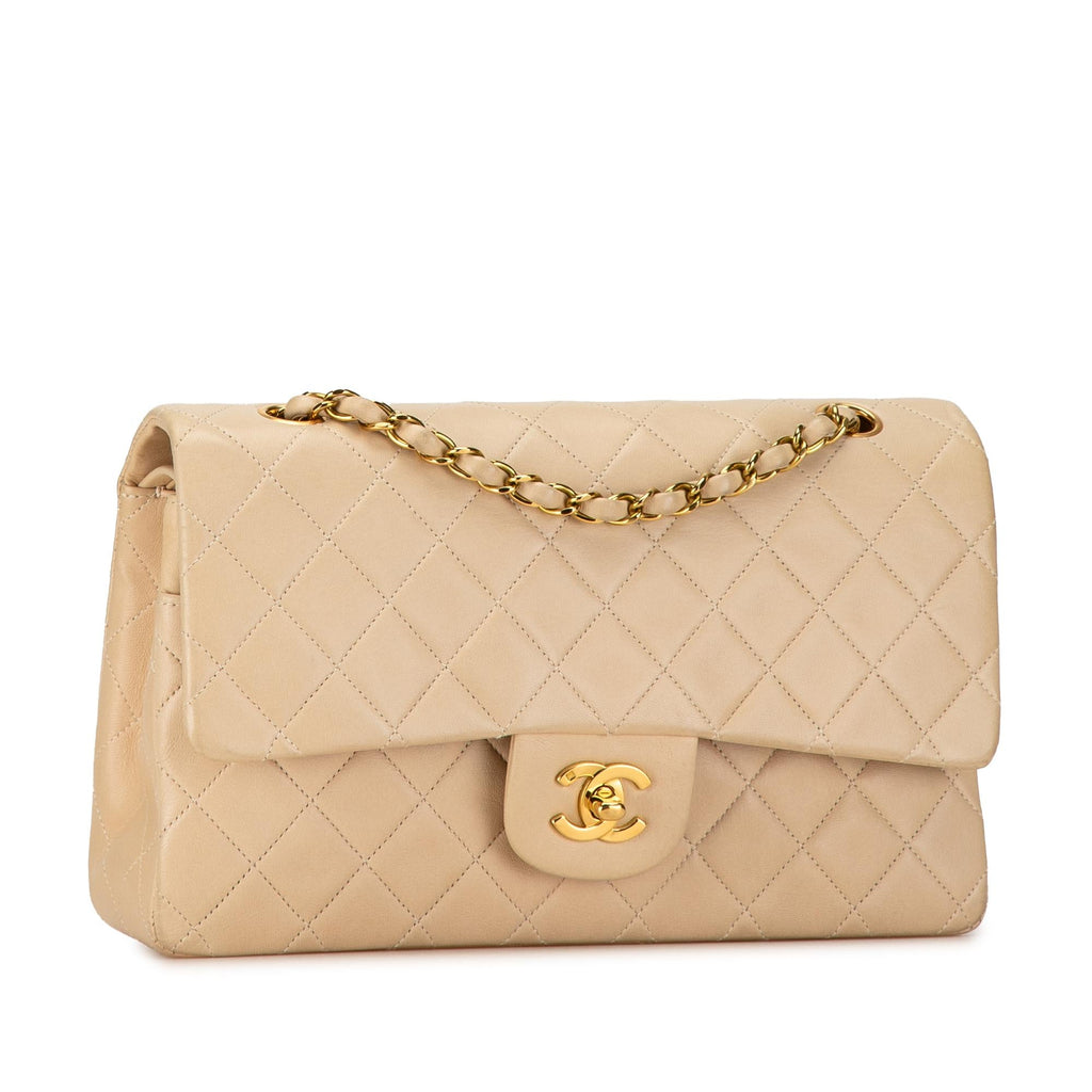 Chanel Medium Classic Lambskin Double Flap (SHG-65y48i)