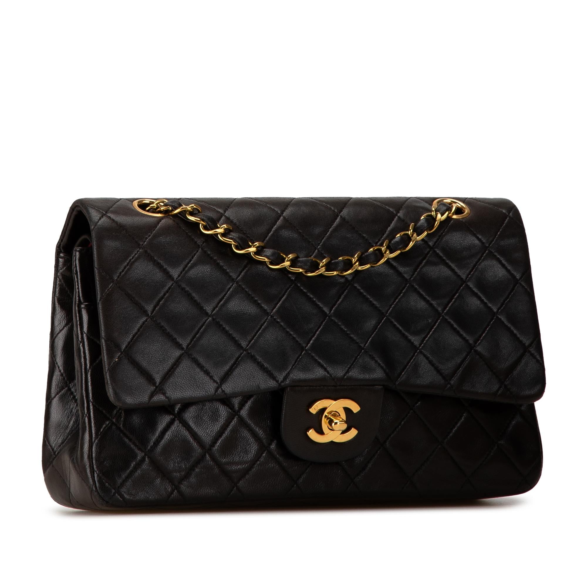 Chanel Medium Classic Lambskin Double Flap (SHG-2BQWuZ)