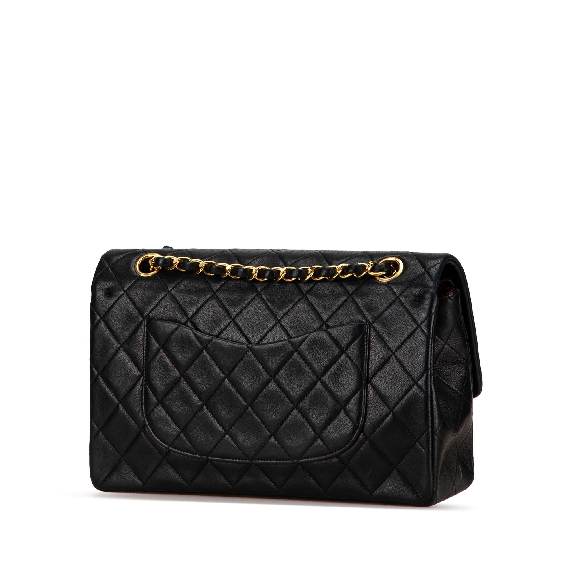 Chanel Medium Classic Lambskin Double Flap (SHG-D4KtDp)