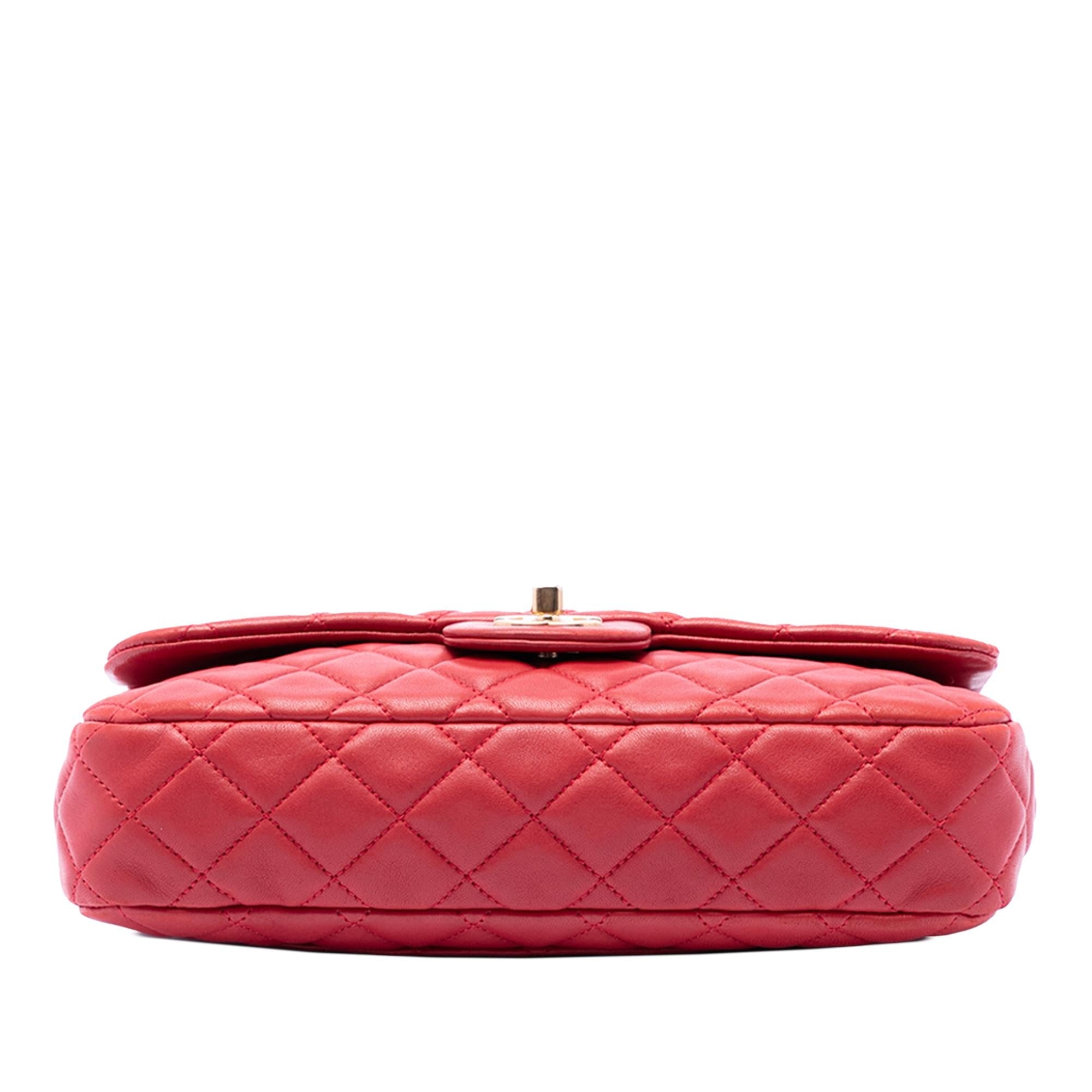 Chanel Medium Classic Lambskin Marine Charms Single Flap
