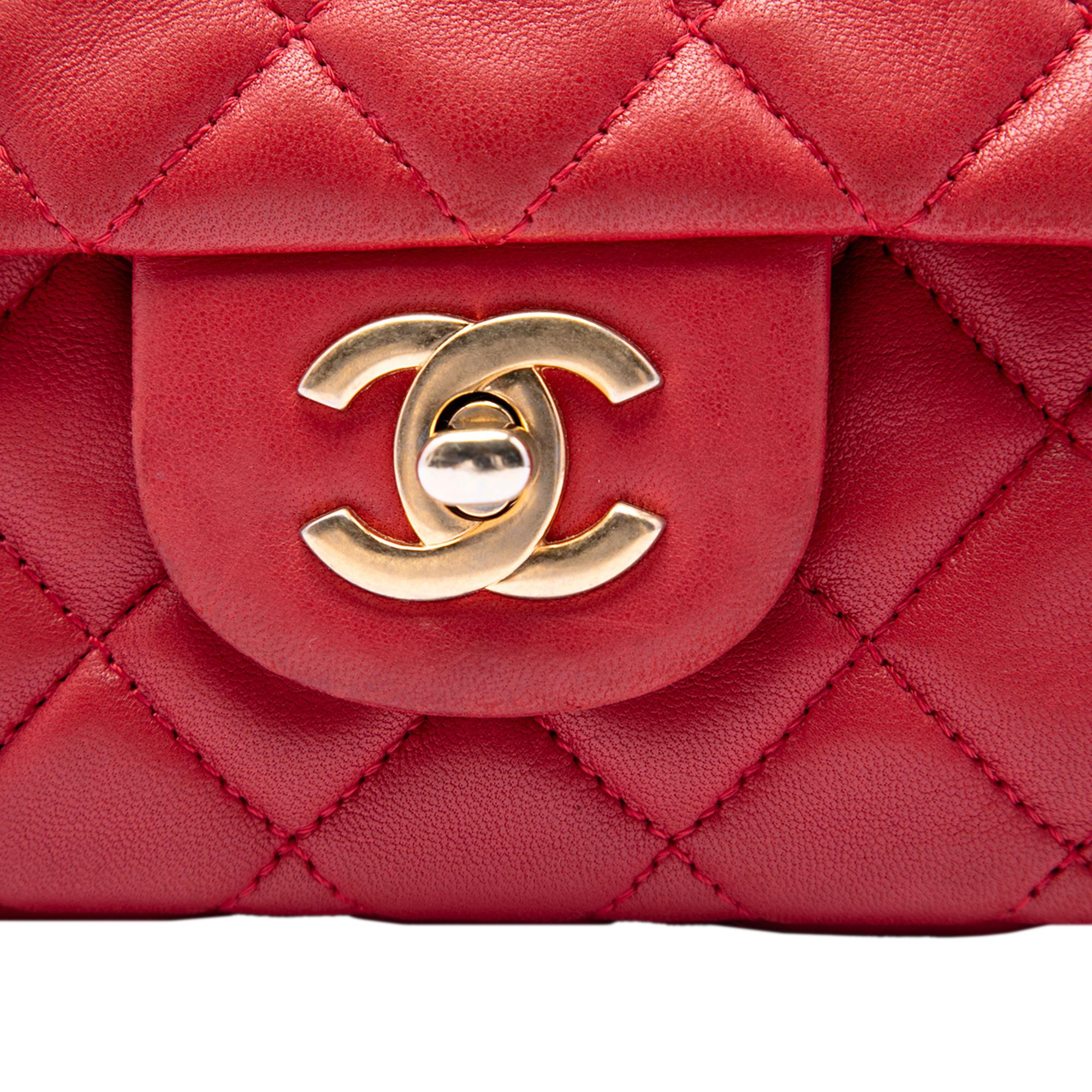Chanel Medium Classic Lambskin Marine Charms Single Flap