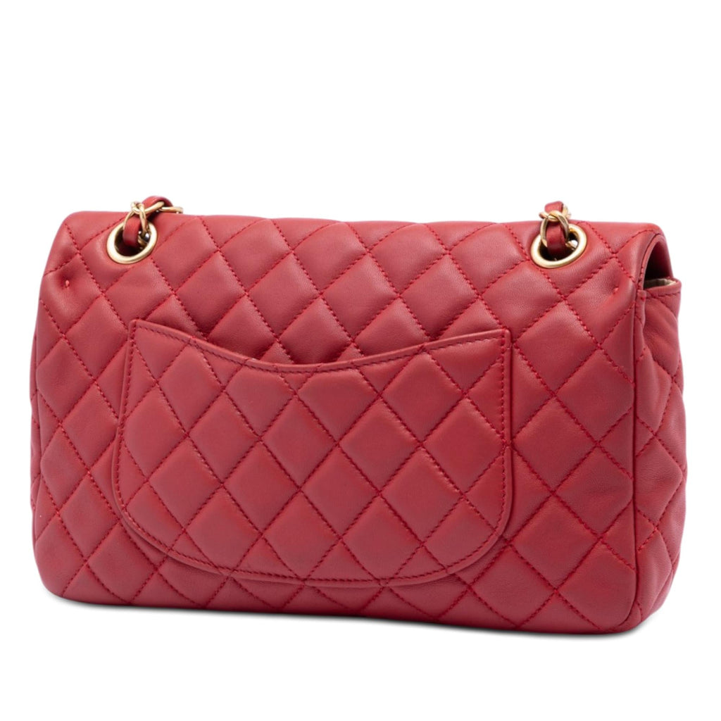 Chanel Medium Classic Lambskin Marine Charms Single Flap