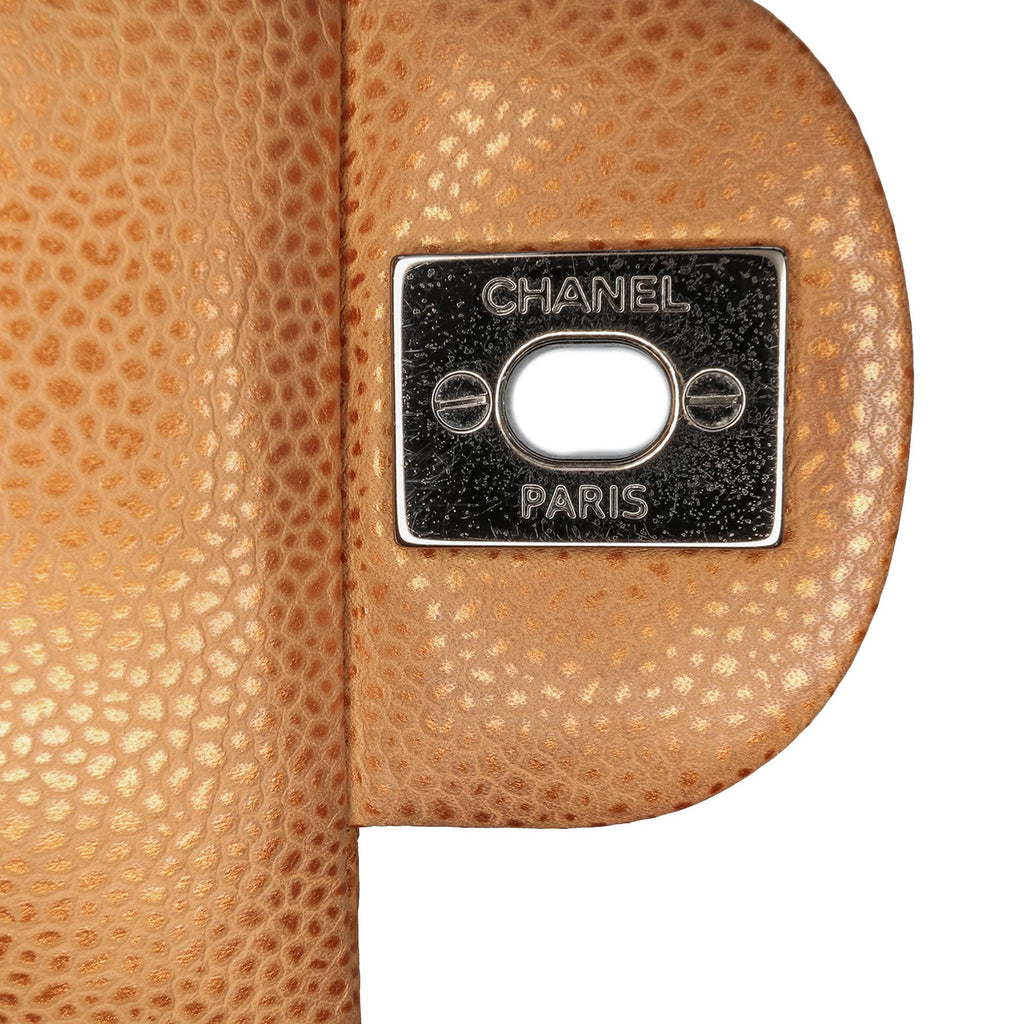 Chanel Medium Classic Metallic Caviar Double Flap