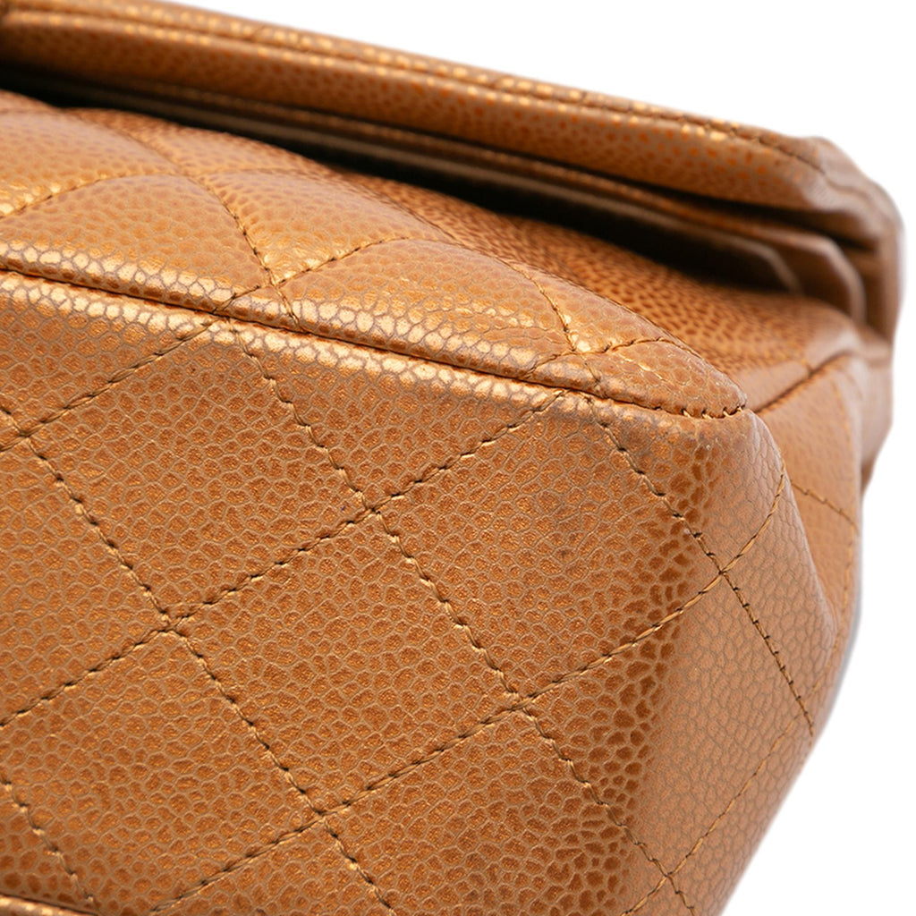 Chanel Medium Classic Metallic Caviar Double Flap