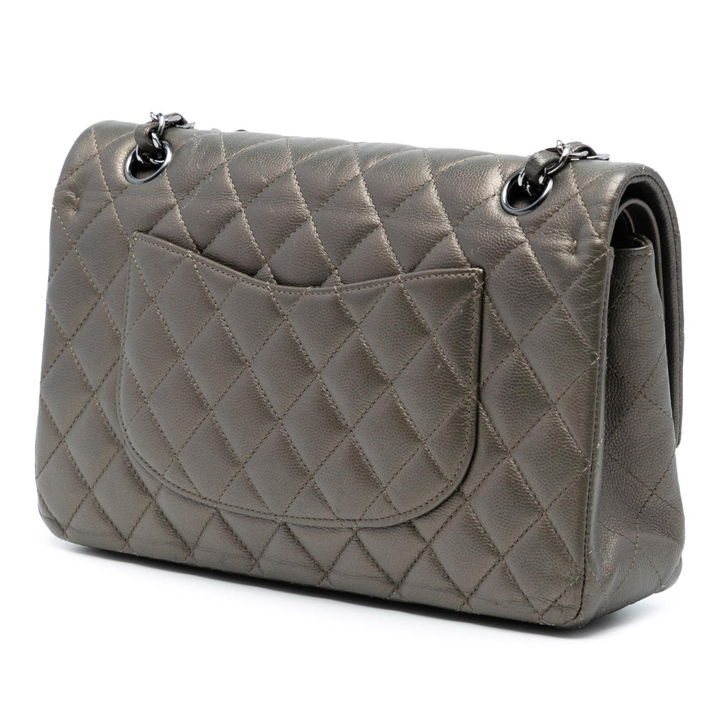 Chanel Medium Classic Metallic Caviar Double Flap