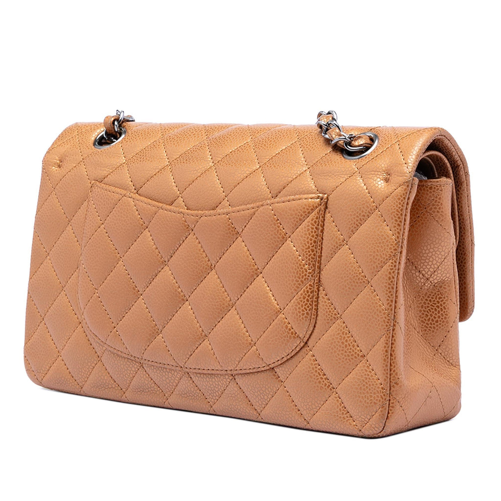 Chanel Medium Classic Metallic Caviar Double Flap