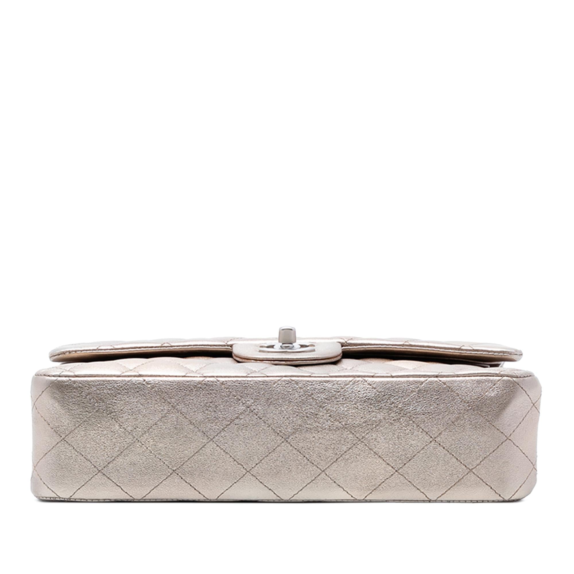 Chanel Medium Classic Metallic Lambskin Double Flap