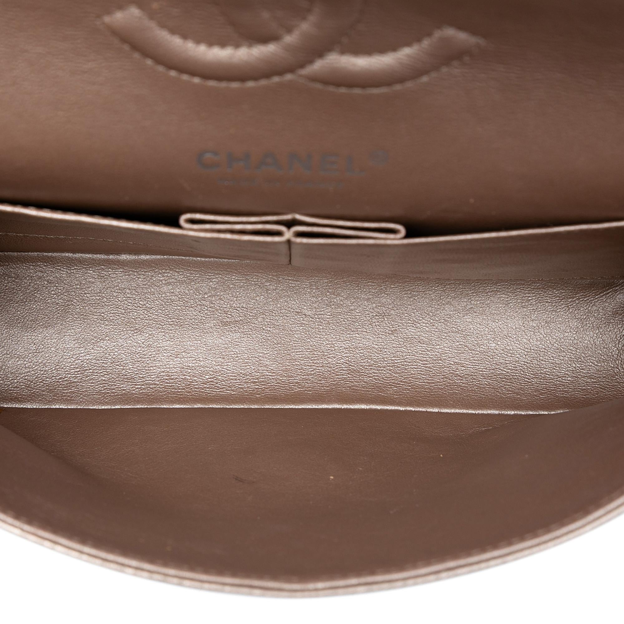 Chanel Medium Classic Metallic Lambskin Double Flap
