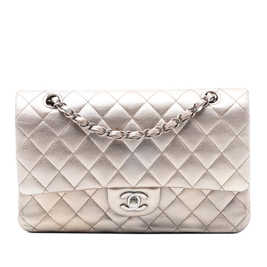 Chanel Medium Classic Metallic Lambskin Double Flap