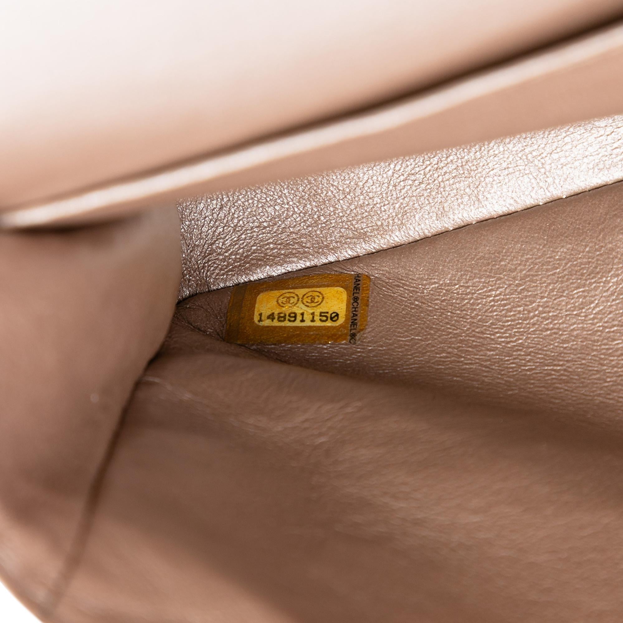 Chanel Medium Classic Metallic Lambskin Double Flap